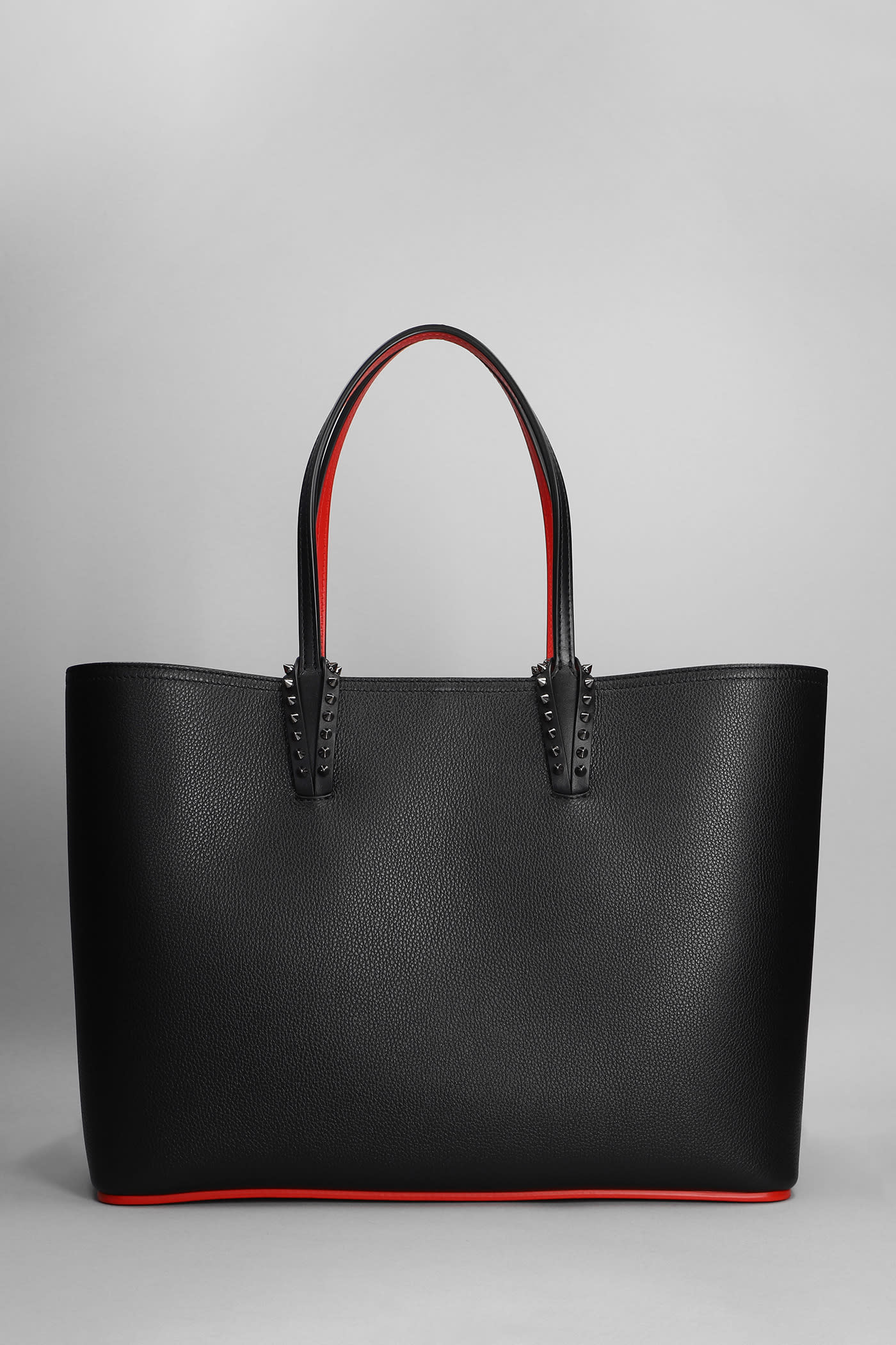CHRISTIAN LOUBOUTIN CABATA TOTE IN BLACK LEATHER
