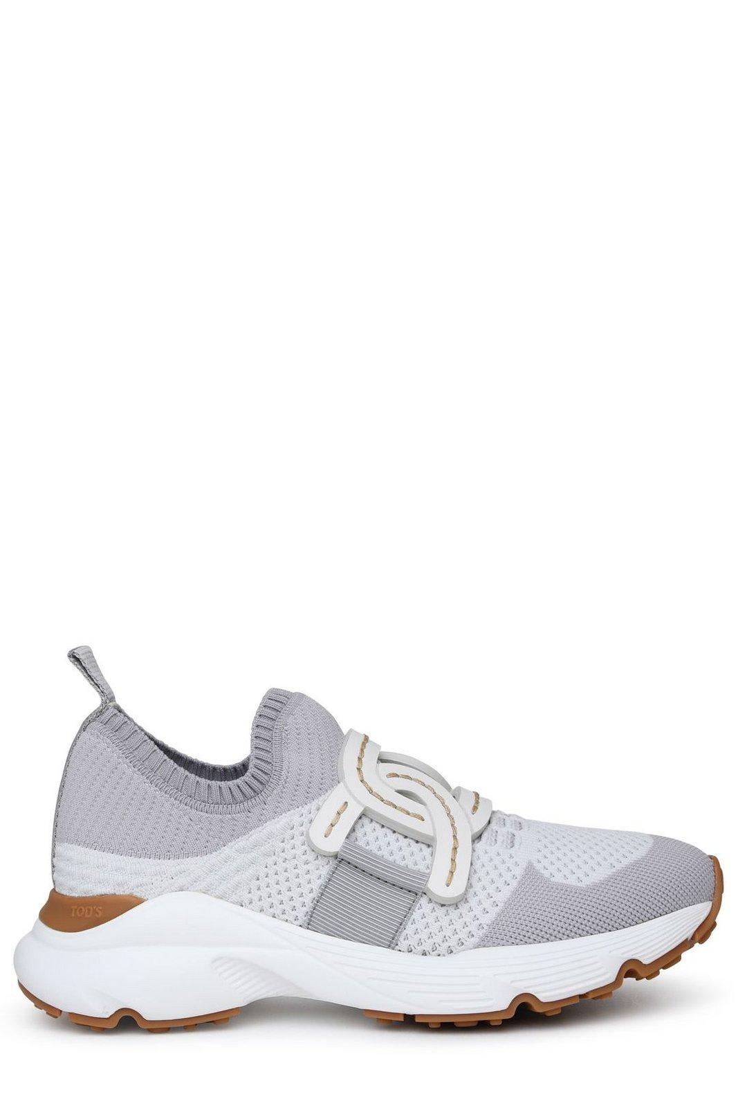 Tod's Chain-detailed Slip-on Sneakers In Gray