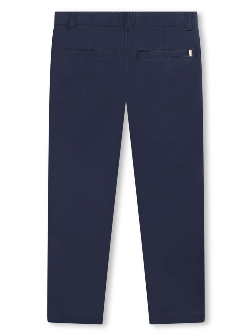 Shop Hugo Boss Pantalone Blu Navy In Gabardine Di Cotone Bambino