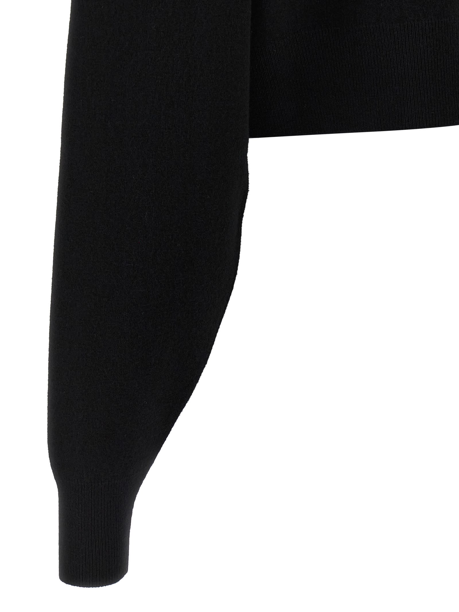 Tom Ford Knitted Sweater In Wool And Cashmere Blend In Black