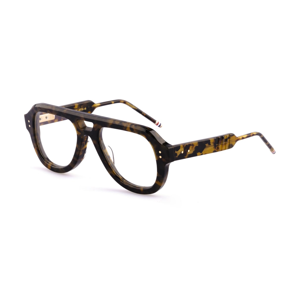 Thom Browne Ueo923a - G0002 205-55 Havana Brown Glasses In Black