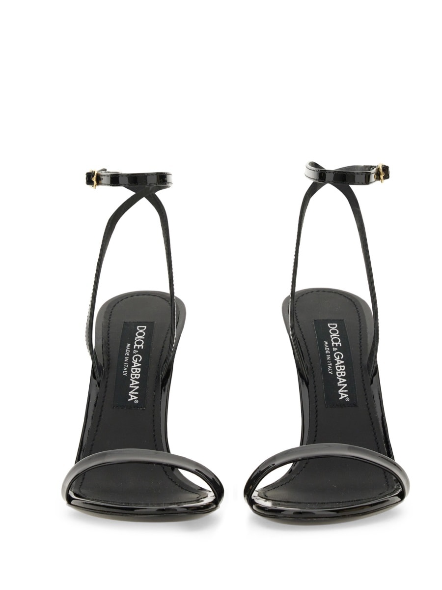 Shop Dolce & Gabbana Leather Sandal In Black