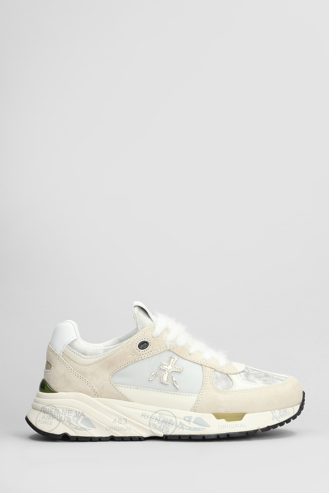 Mase Sneakers In Beige Suede And Fabric