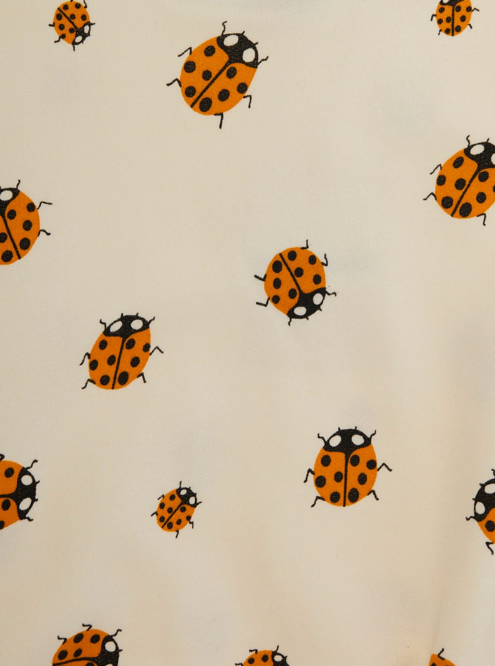 Shop Mini Rodini White Sweatshirt With All-over Ladybugs Embroidery In Cotton Girl