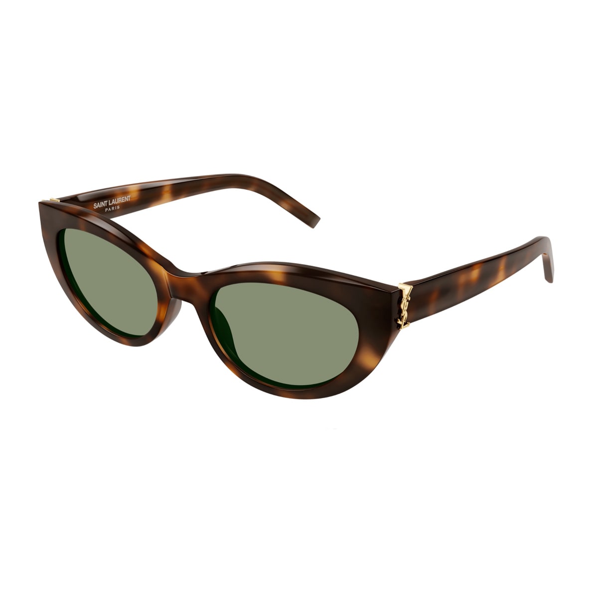 Saint Laurent Sl M115 Linea Monogram 003 Havana Green Sunglasses