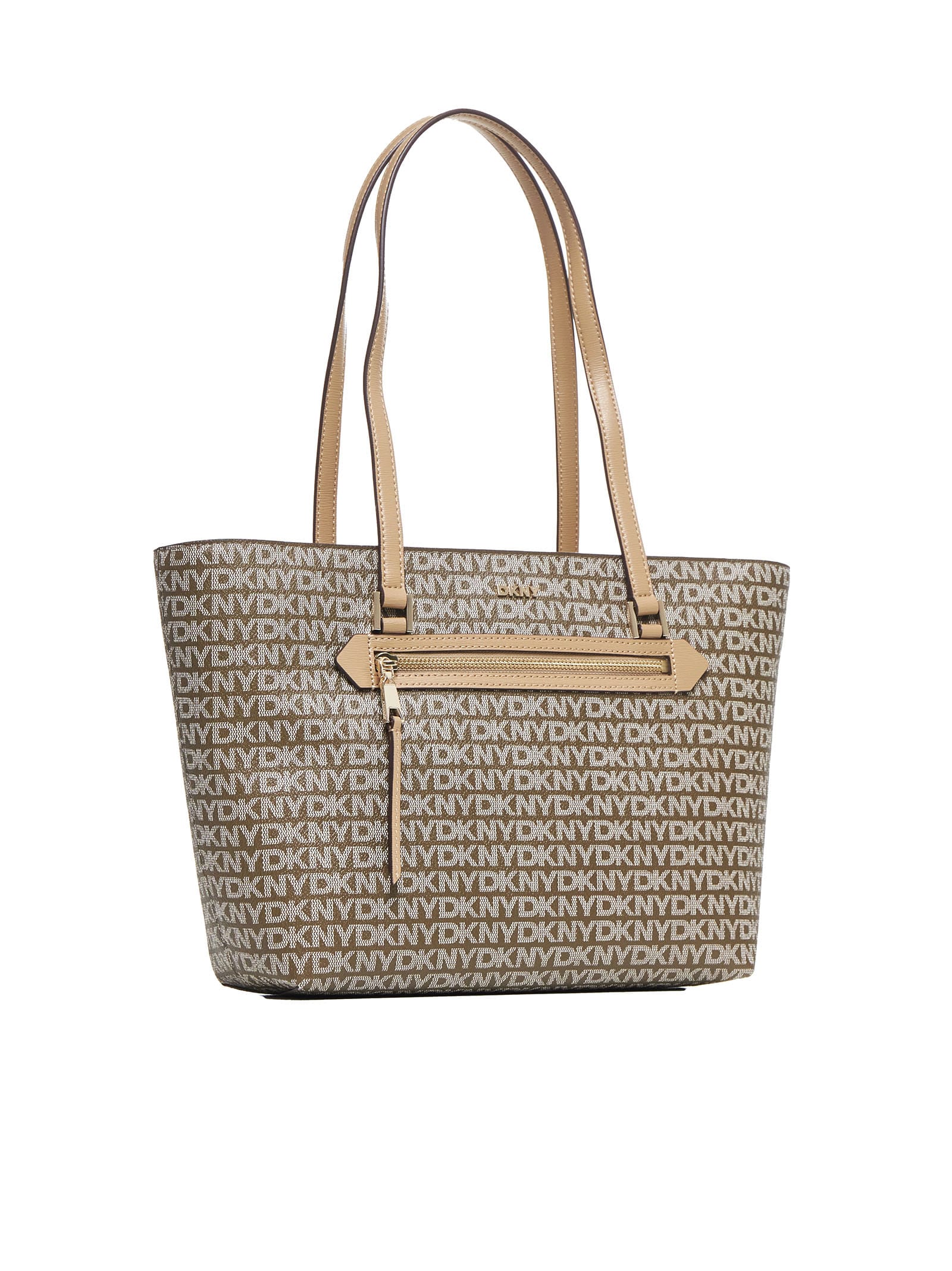 Shop Dkny Tote In Chino Cappuccino