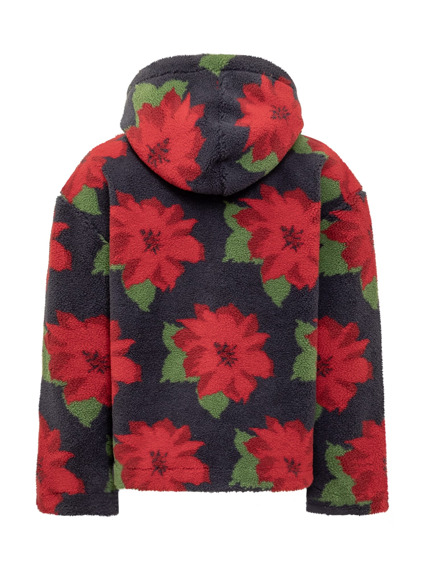 Shop Jw Anderson Jacket With Floral Pattern In Blue/red