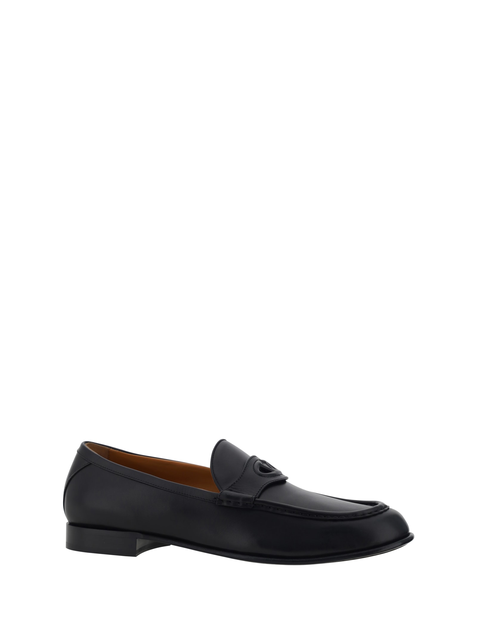 Shop Valentino New Vlogo Signature Loafers In Nero