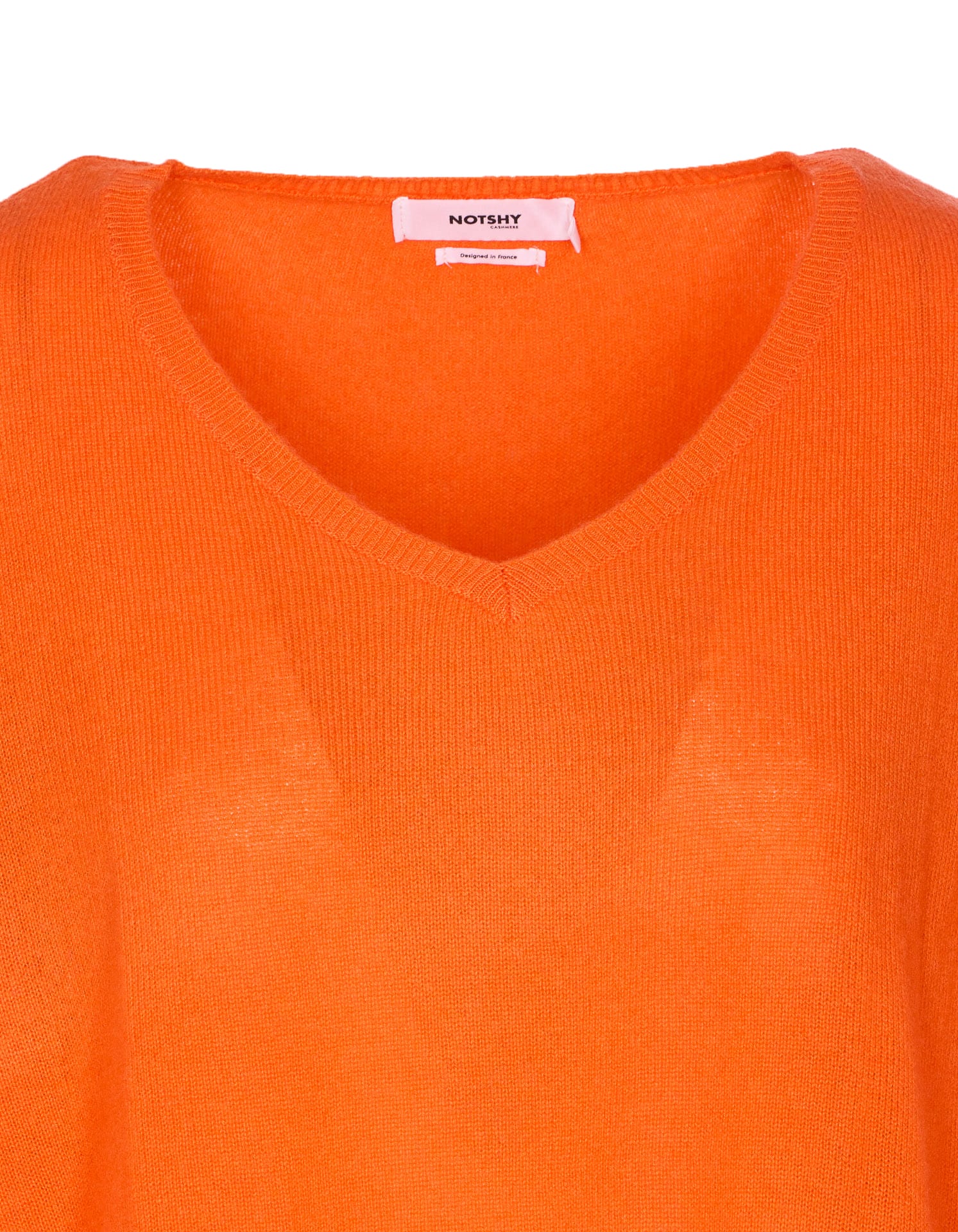 Not Shy V-neck Cashmere Sweater In Orange