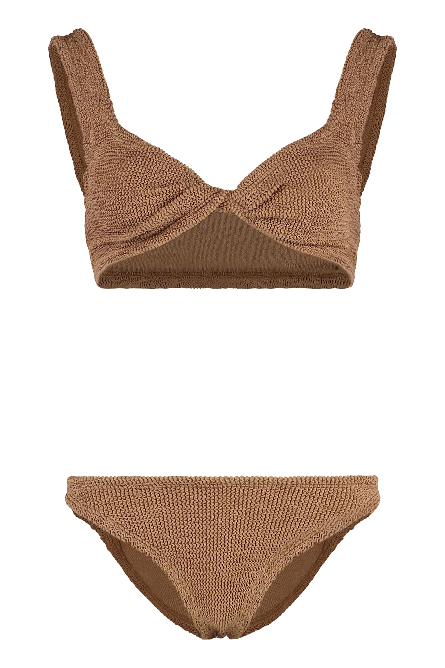Hunza G Juno Plain Color Bikini In Brown