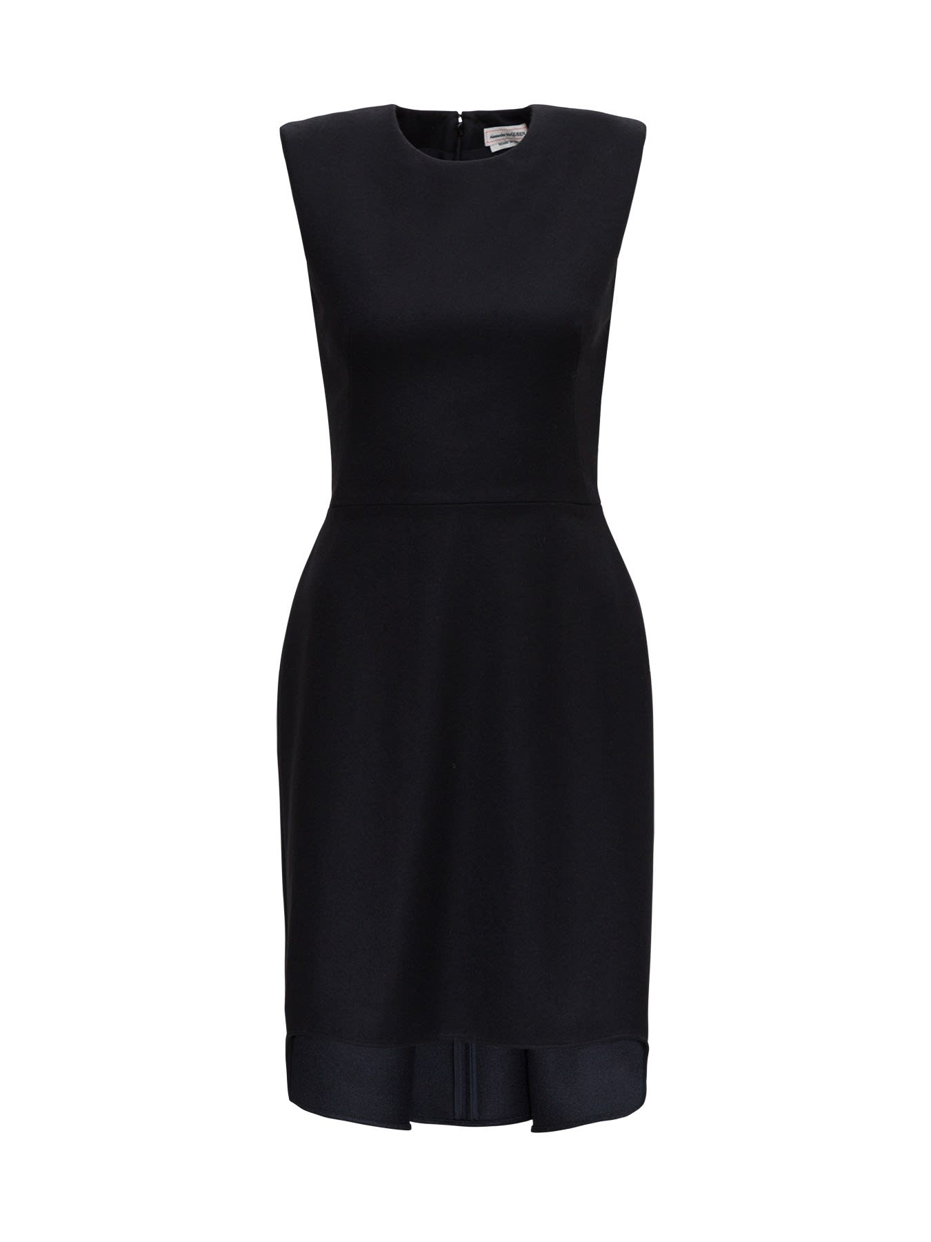 Alexander McQueen Wool Blend Dress With Padded Straps
