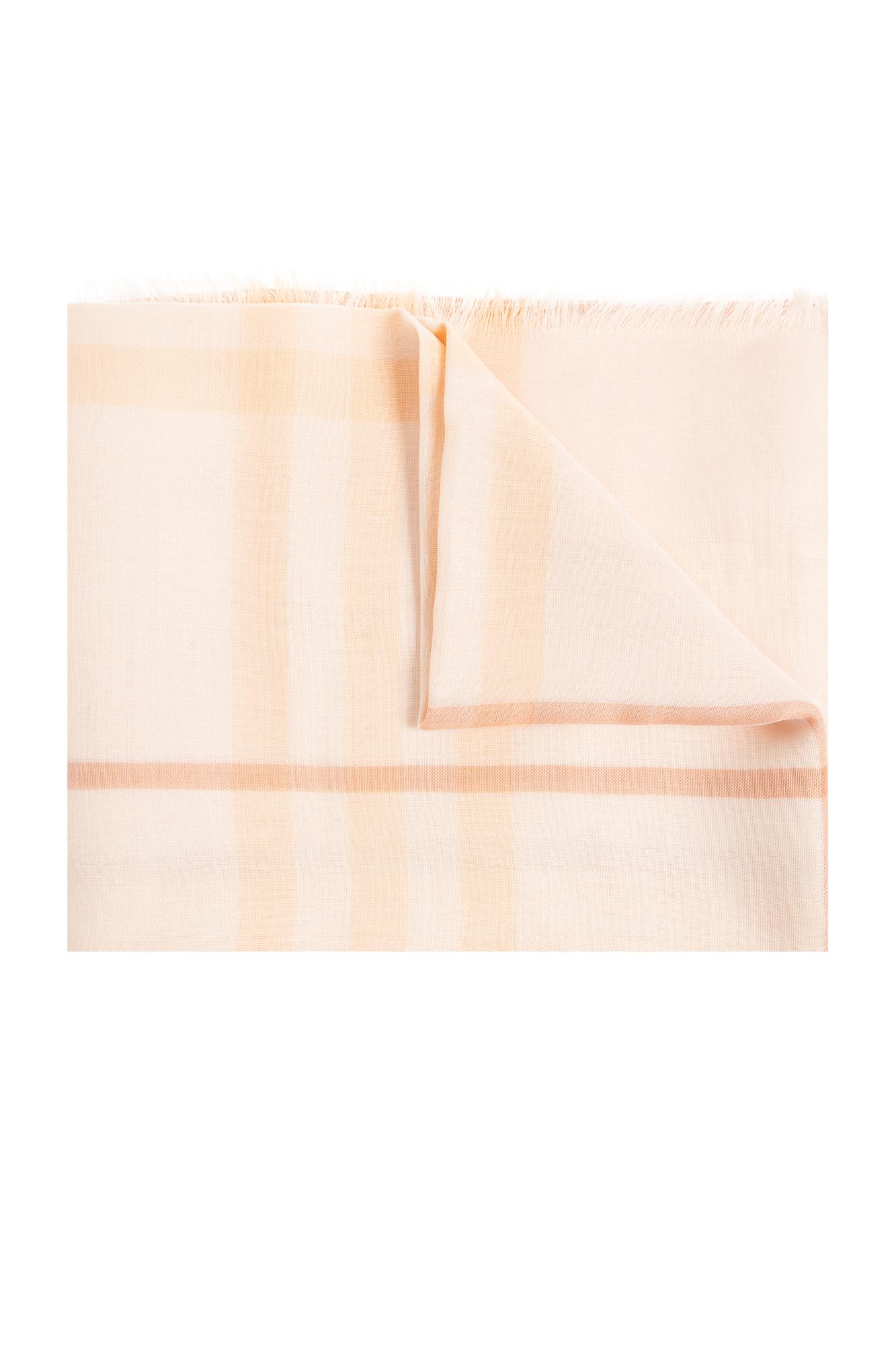Shop Burberry Scarf With Logo In Pink