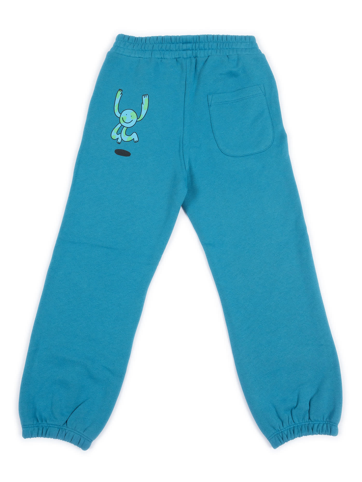 Stella Mccartney Cotton Graphic Sweatpants In Blue
