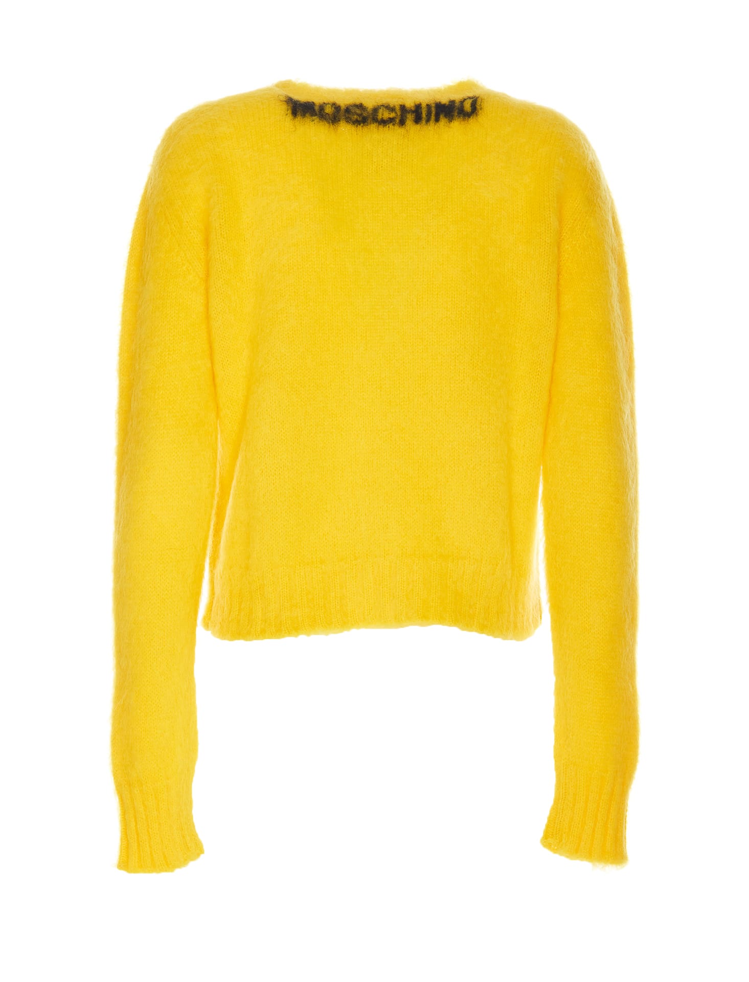 Shop Moschino Smiley Sweater In Yellow