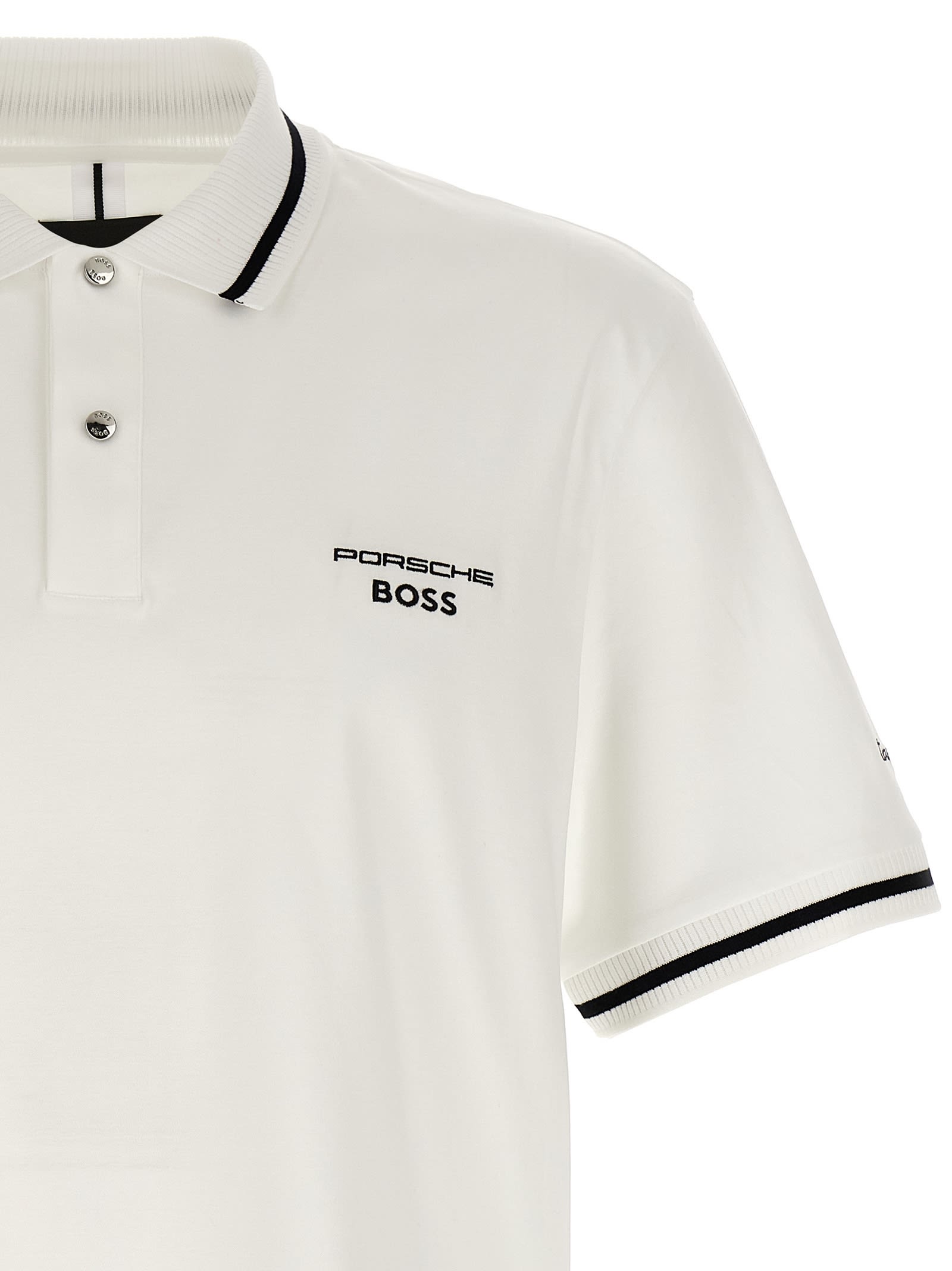 Hugo Boss Porsche X Boss C-parris 197 Polo Shirt In White