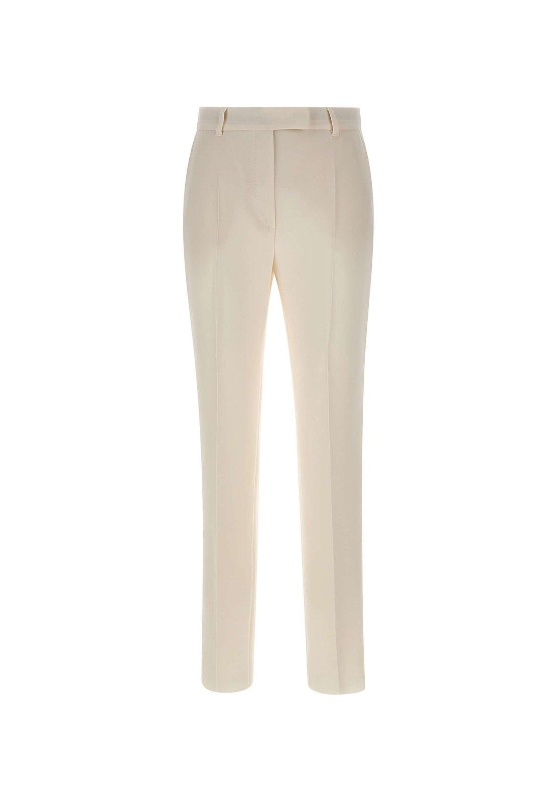 Shop Max Mara High Waist Straight Leg Pants  Studio In Butter