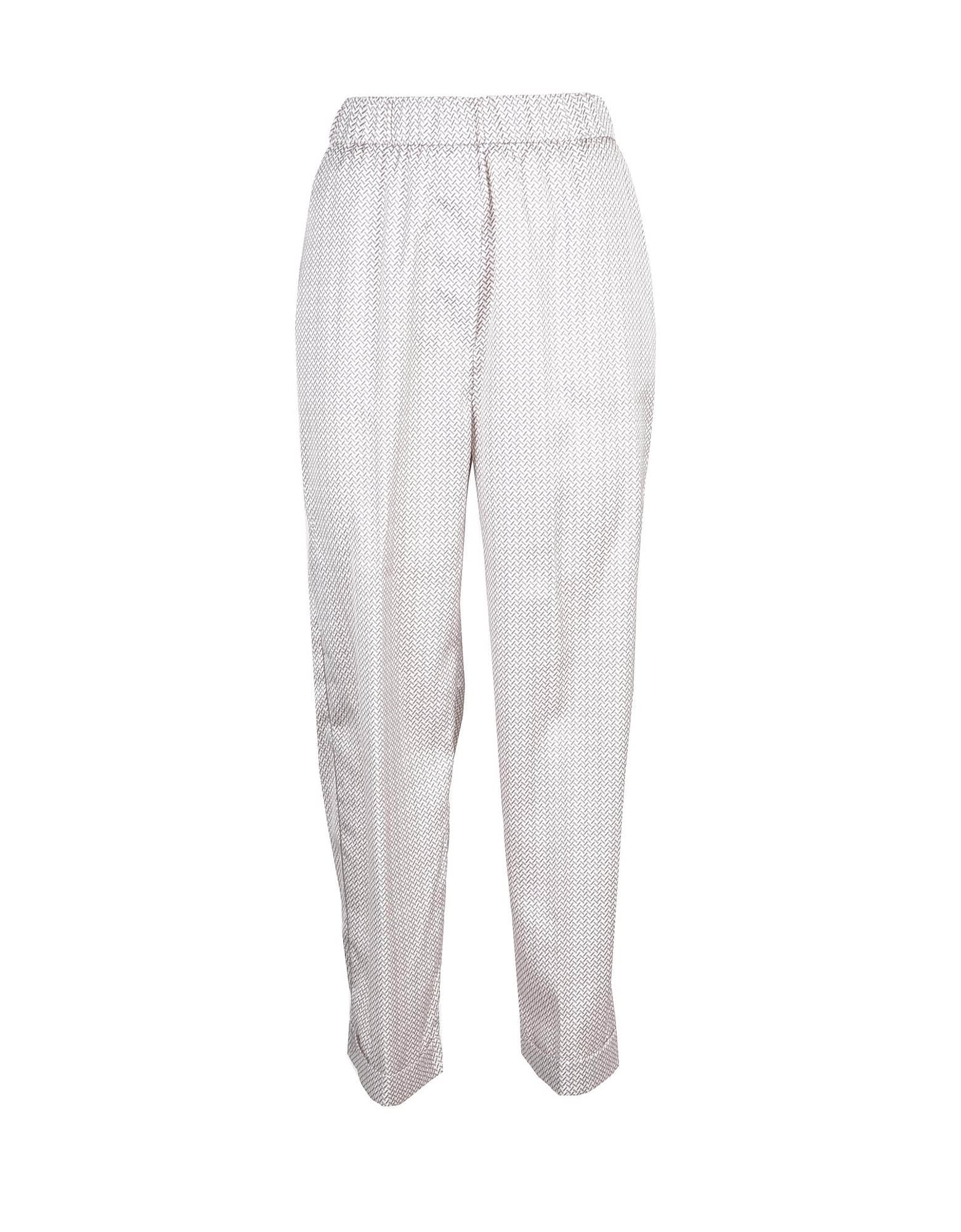 Peserico Womens White / Gray Pants