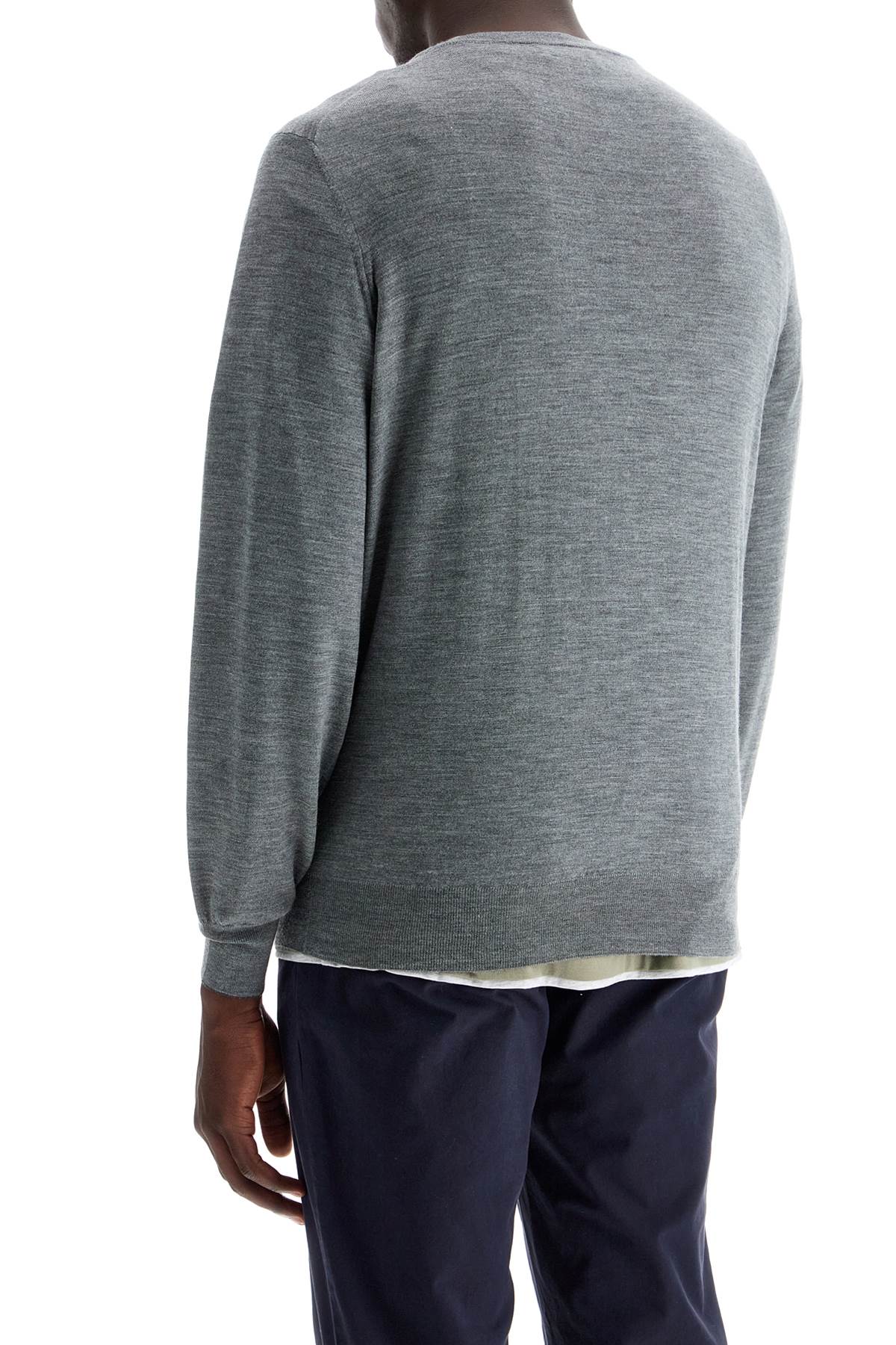 Shop Brunello Cucinelli Fine Wool-cashmere Sweater In Grigio Scuro+lignite (grey)