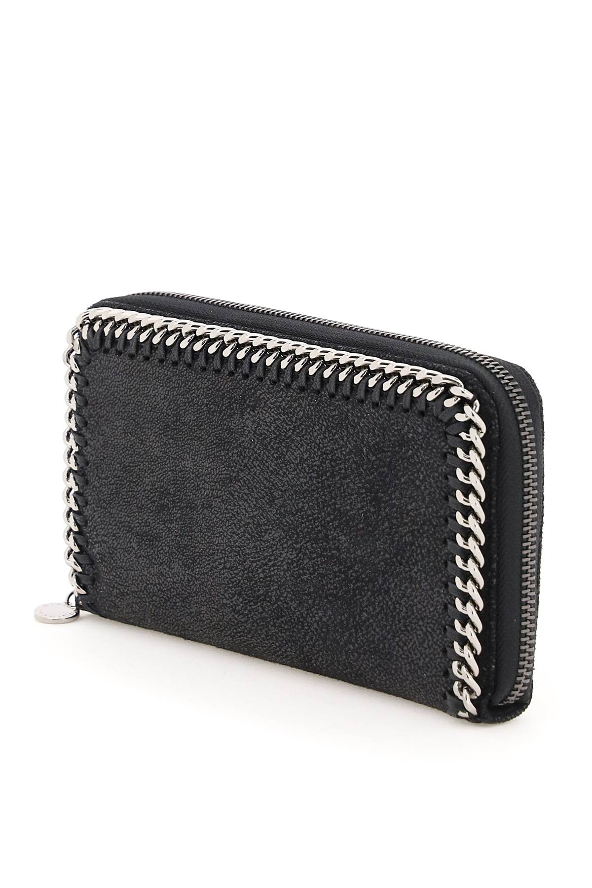 Shop Stella Mccartney Falabella Zip-around Wallet In Black (black)