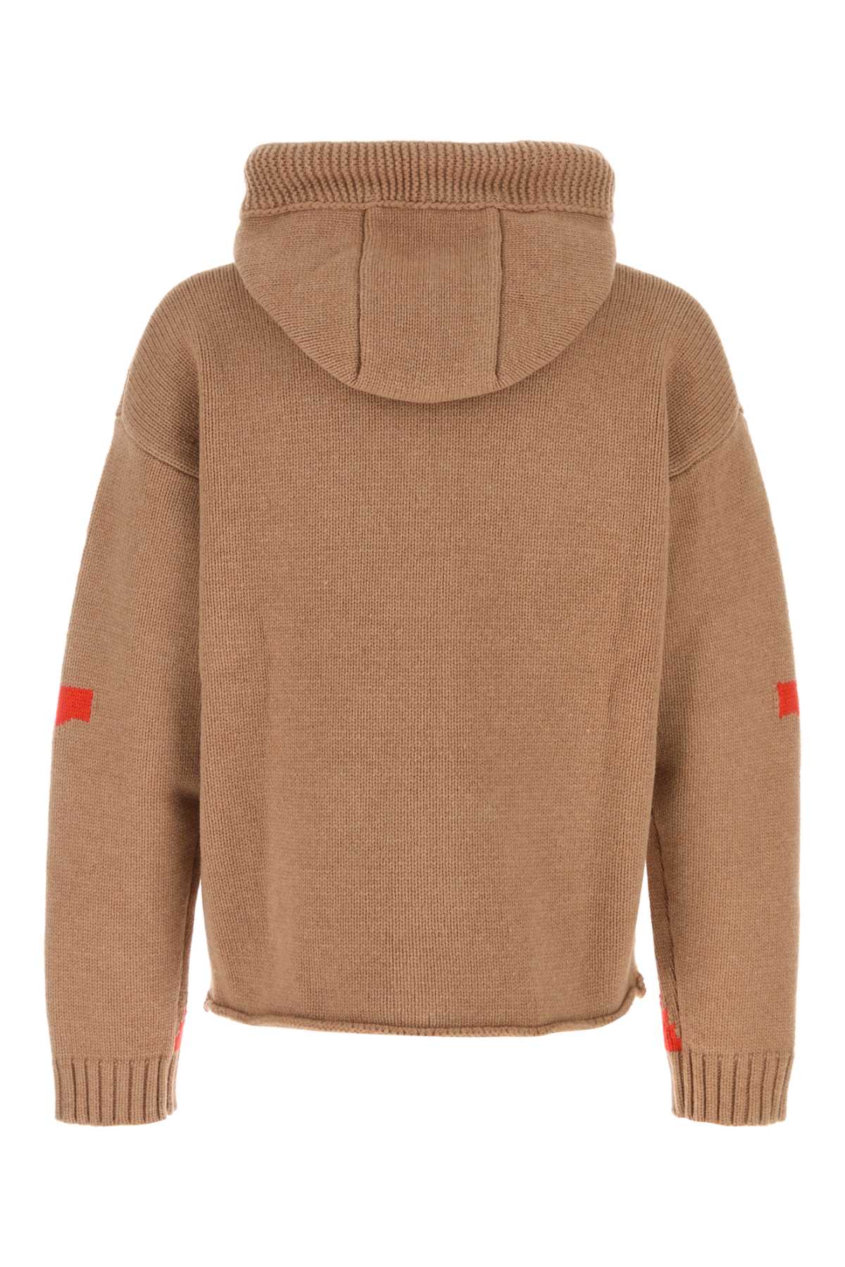Shop Jw Anderson Camel Wool Sweatshirt In Beige