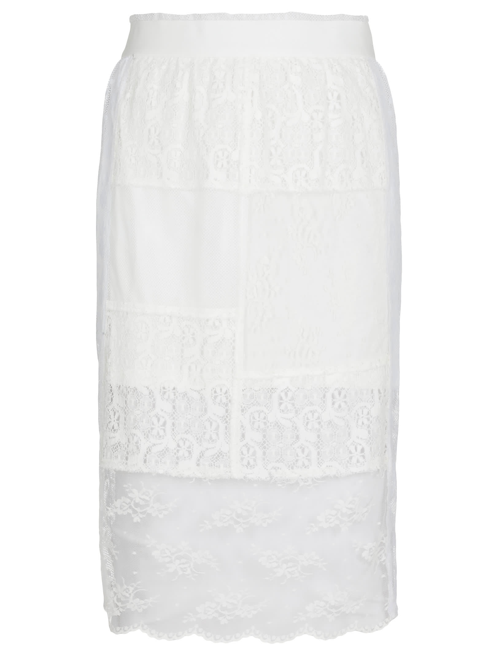Mcq By Alexander Mcqueen Laces Skirt In White/cream