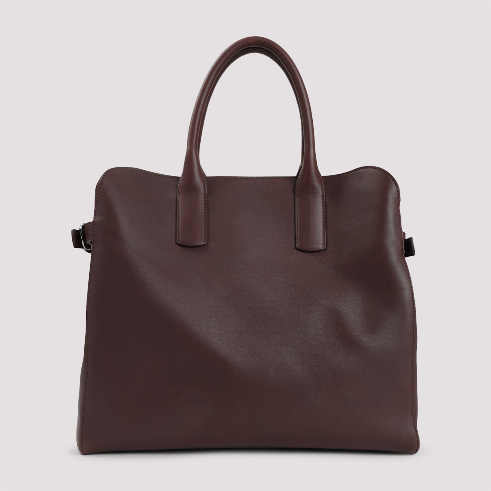 Giorgio Armani Calf Leather Shoulder Bag In Red