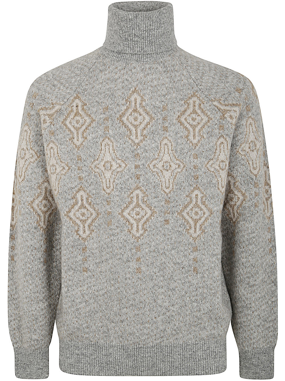 Shop Brunello Cucinelli Turtleneck Sweater In Grey