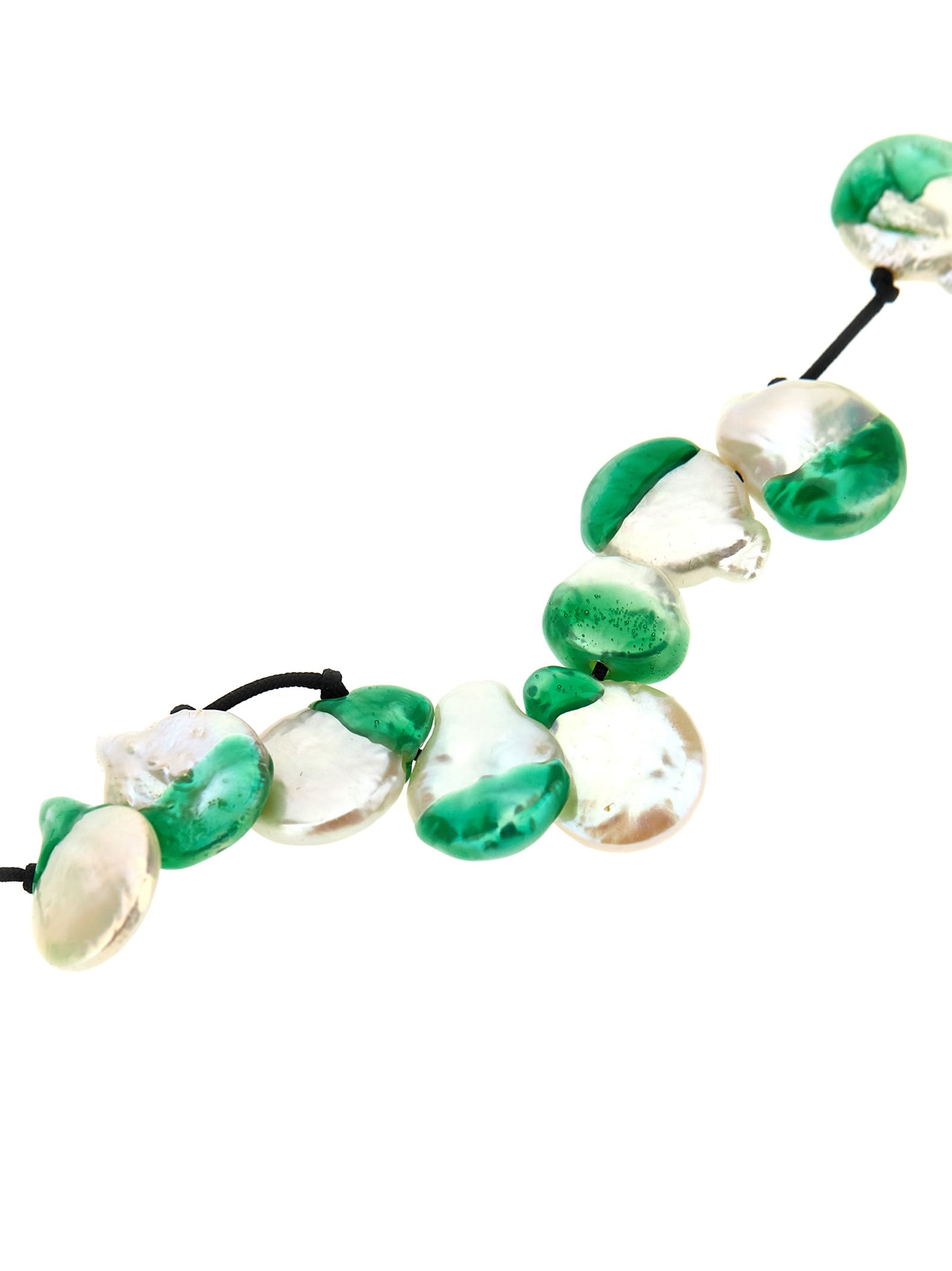 Shop Panconesi Vacanza Pearl Necklace In Green