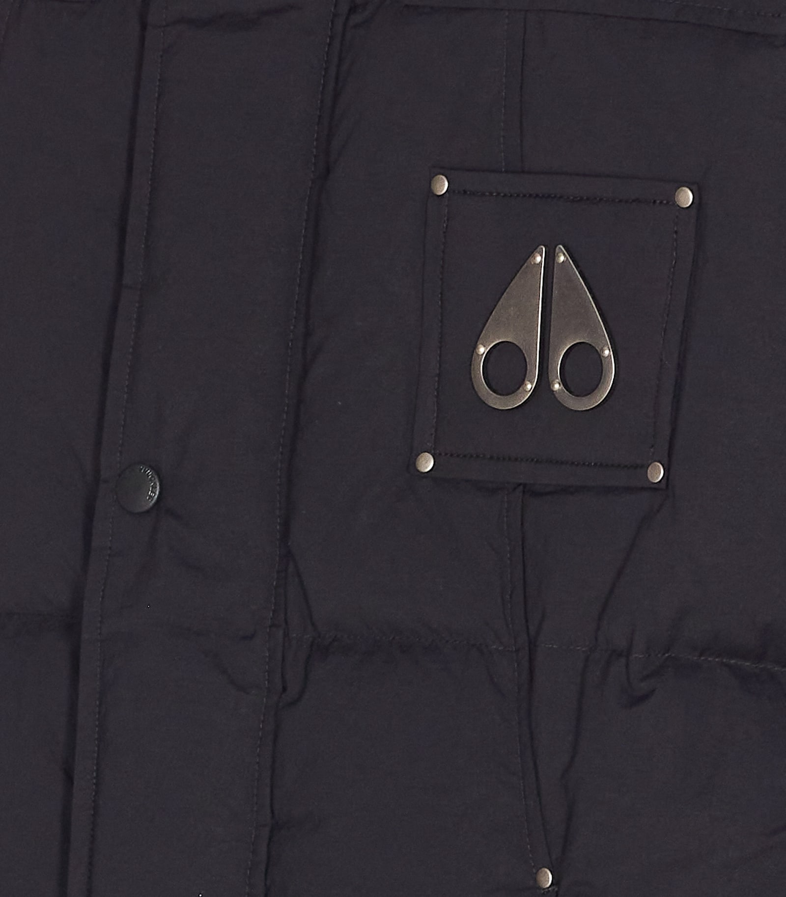 Moose Knuckles Insulated Sleeveless Jacket High Collar In Black