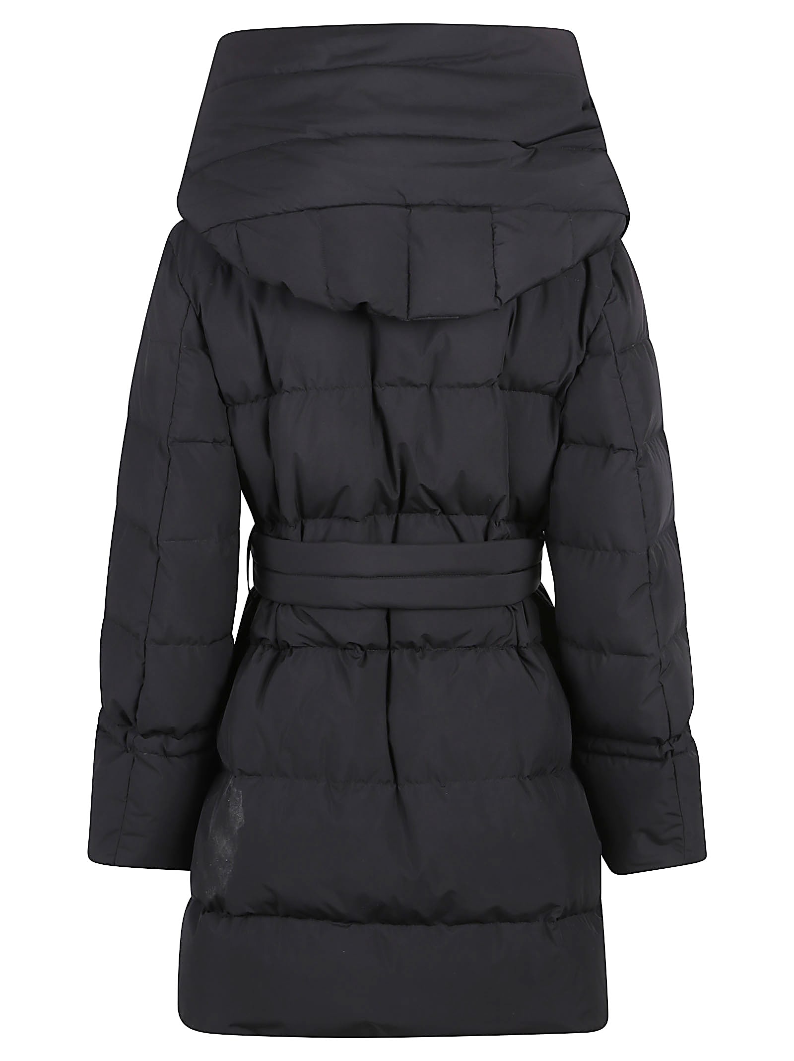 Moorer Long-sleeved Hooded Down Jacket In Black