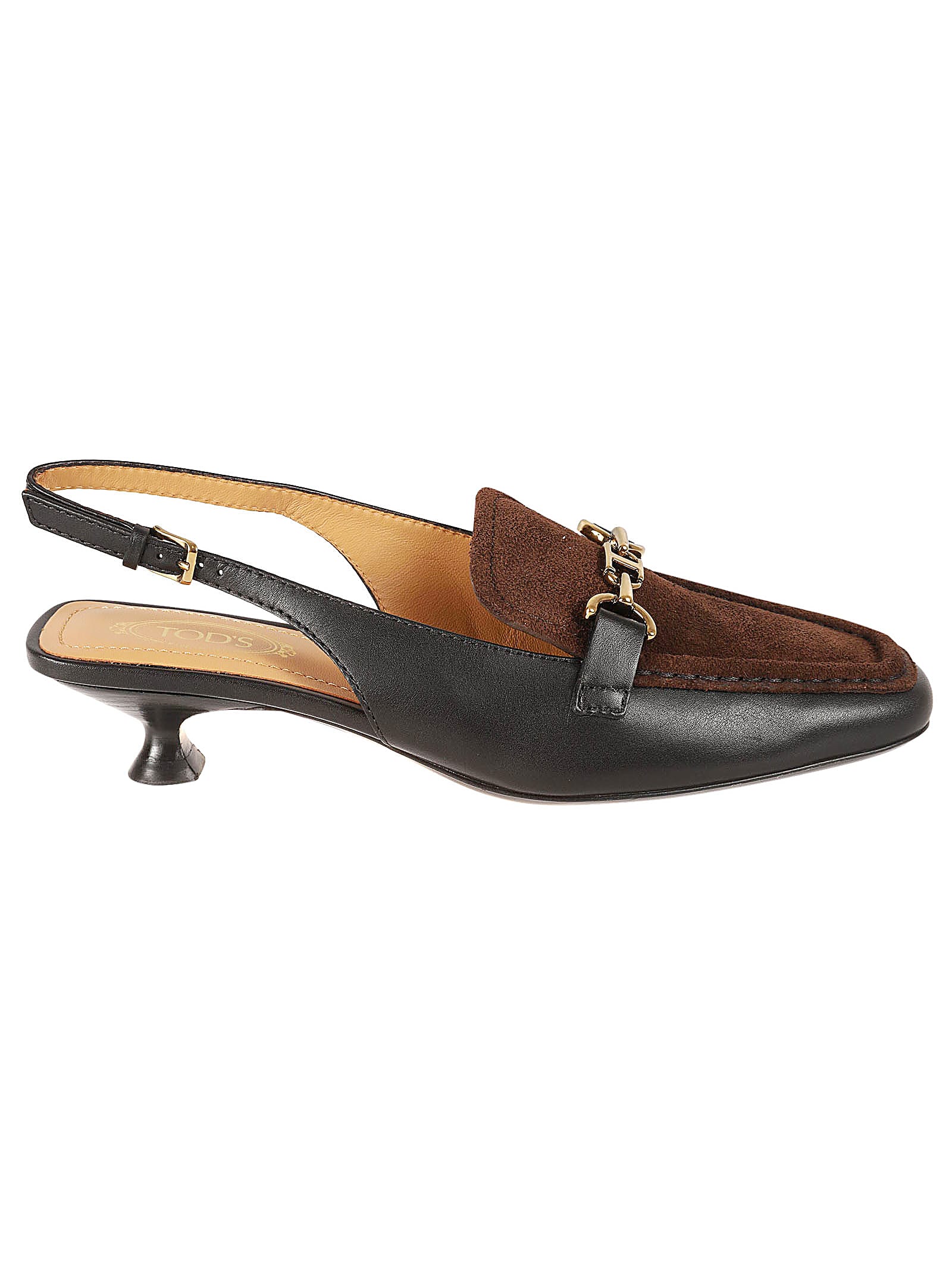 Shop Tod's T35 Slingback Mules In Black