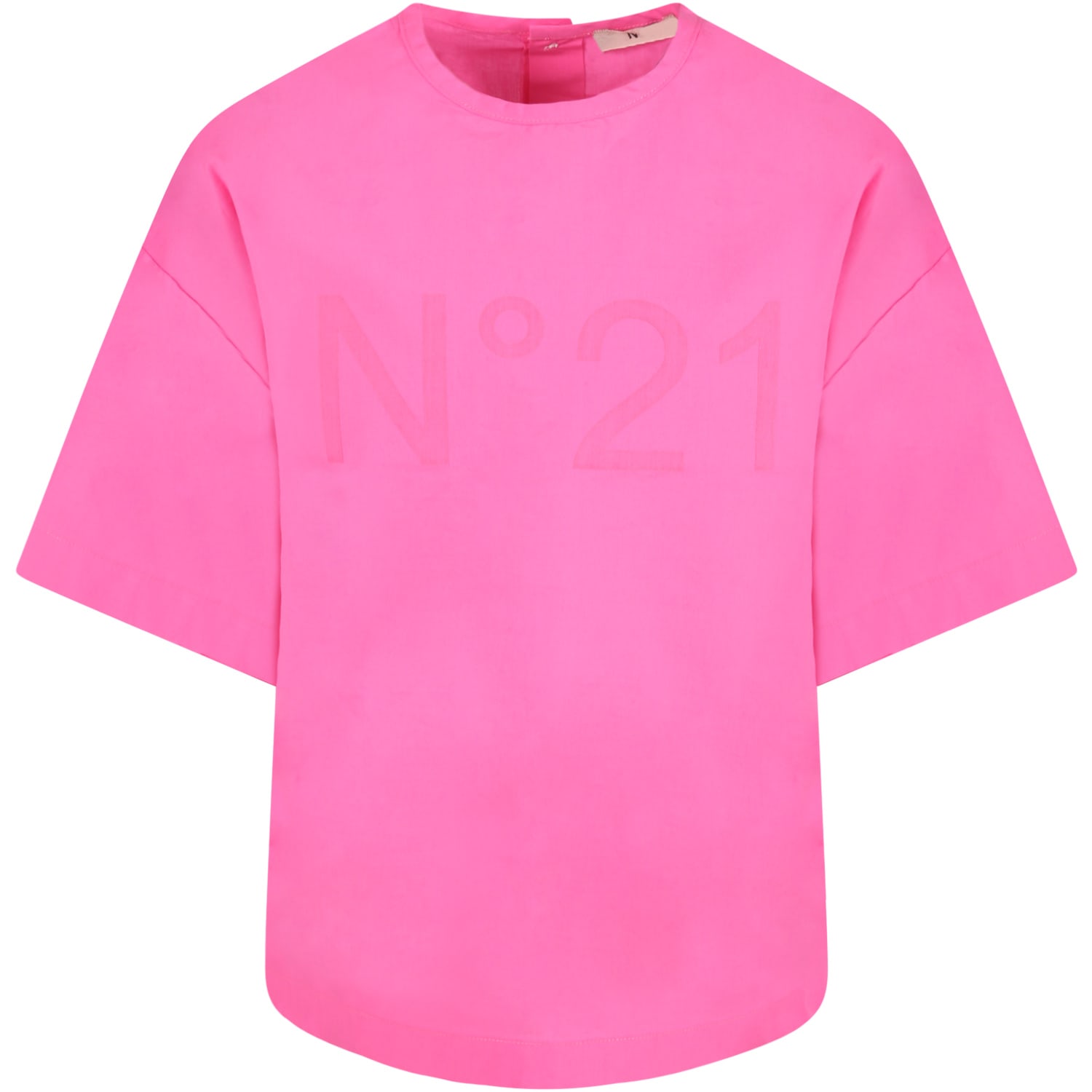 N.21 Fuchsia Blouse For Girl With Logo