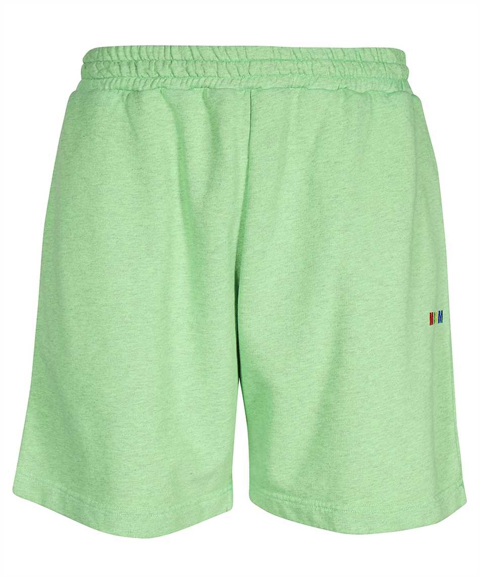 Msgm Shorts Mit Logo-stickerei In Green