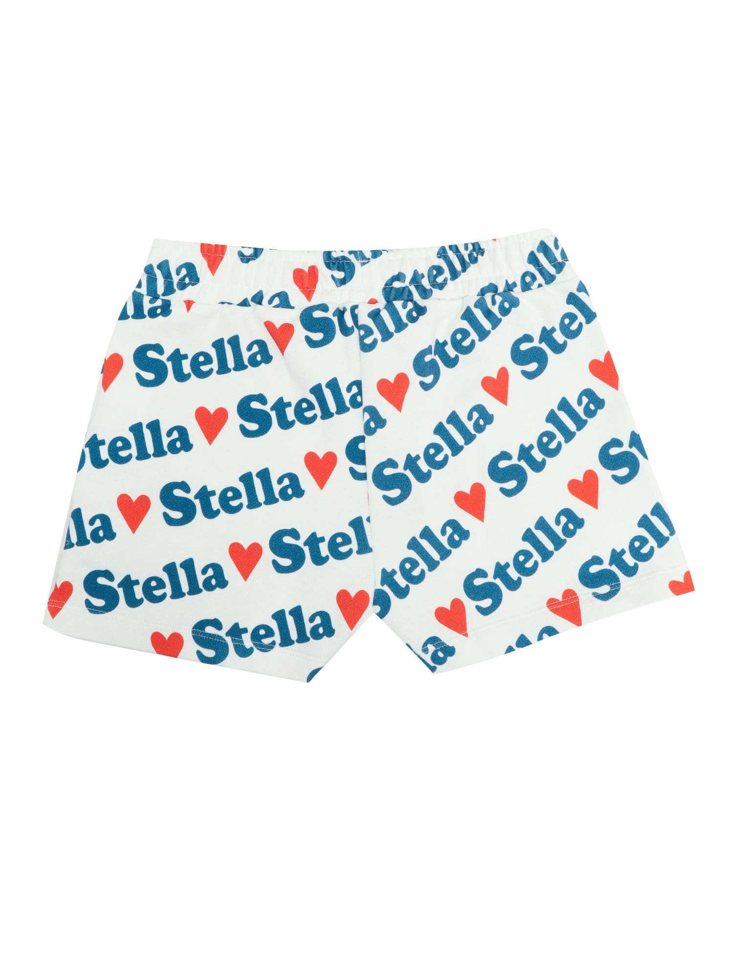 Stella Mccartney Printed Cotton Sweat Shorts In White