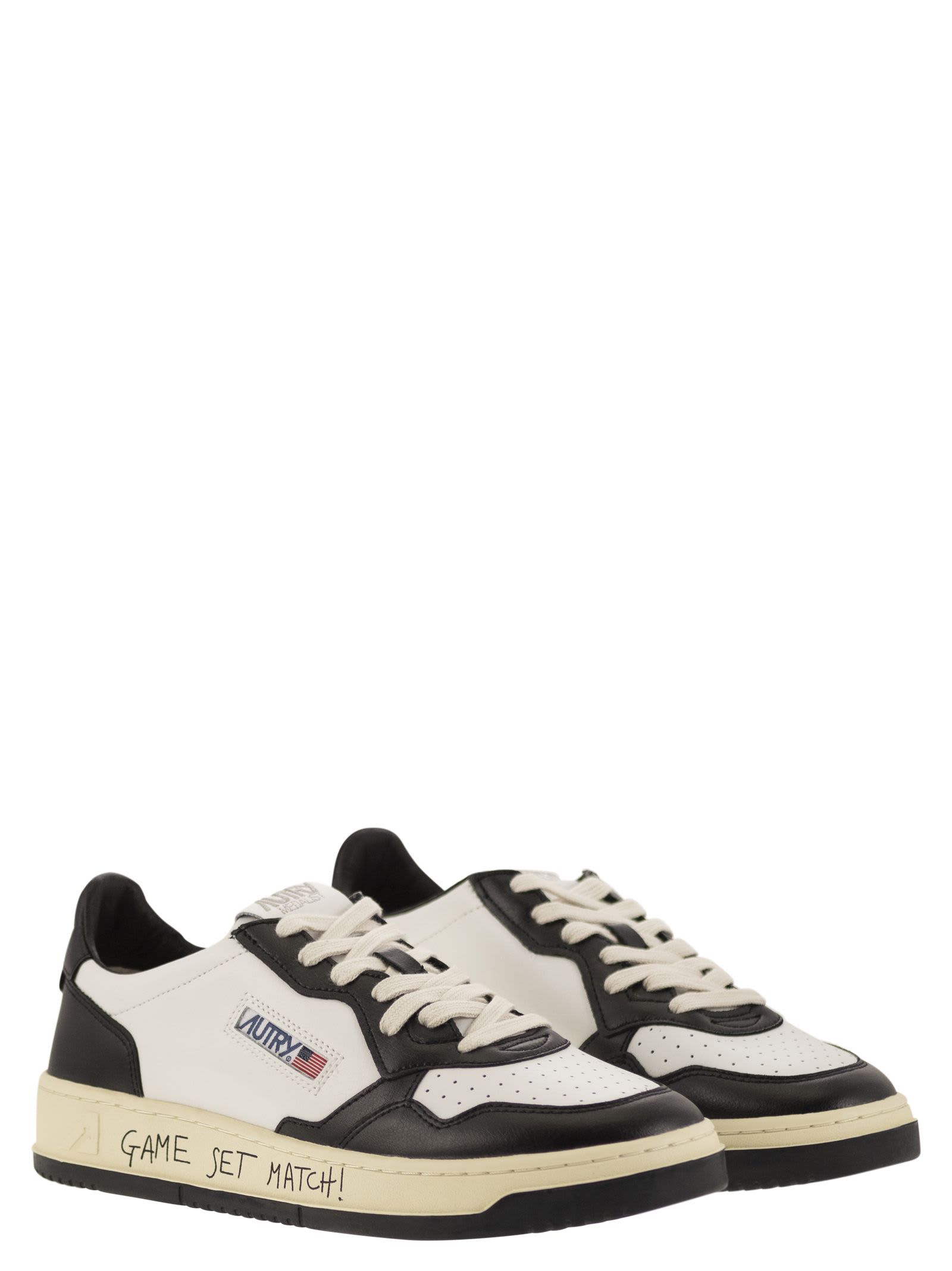 Shop Autry Medalist Low - Leather Trainers With Lettering In Black