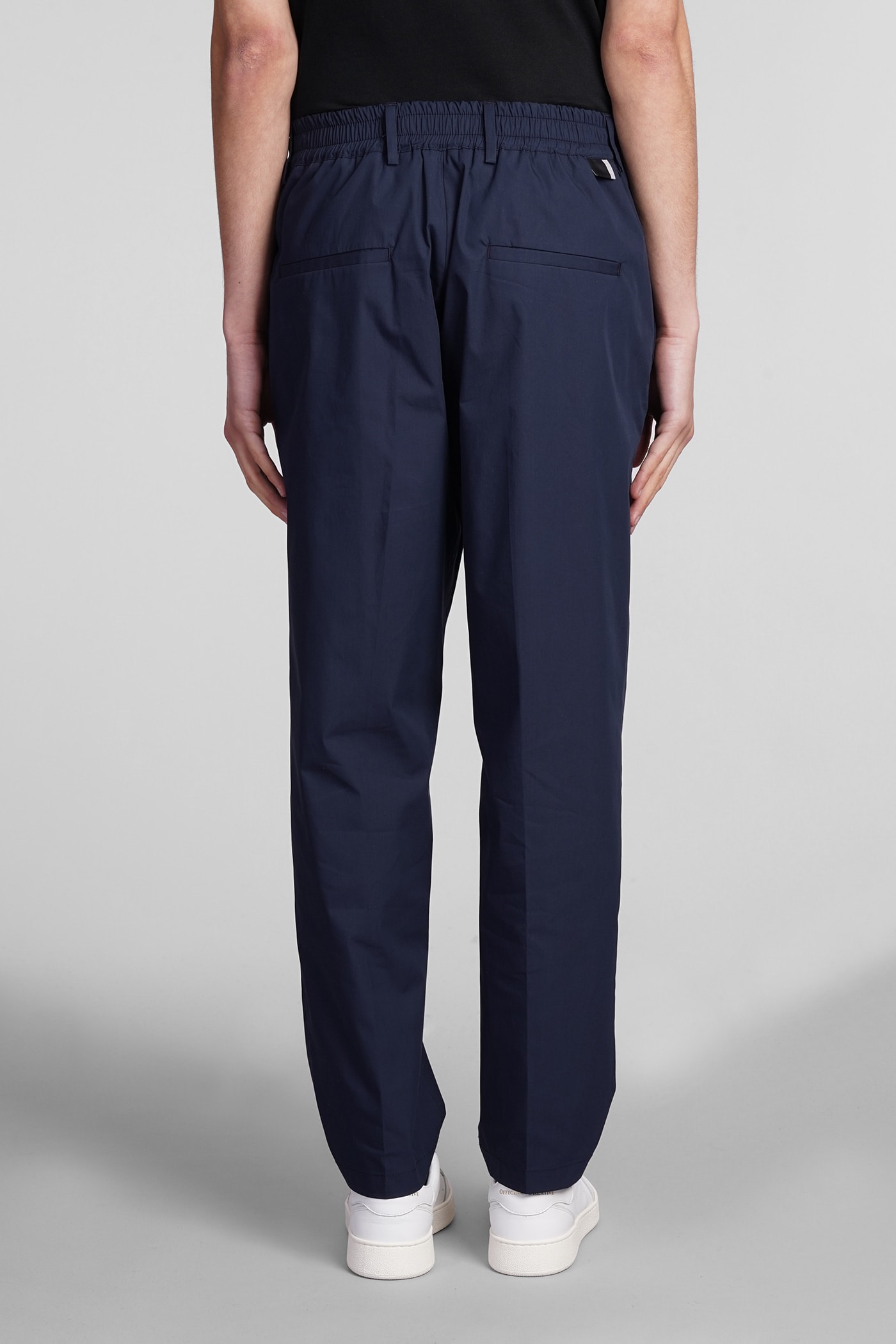 Shop Low Brand George Pants In Blue Cotton