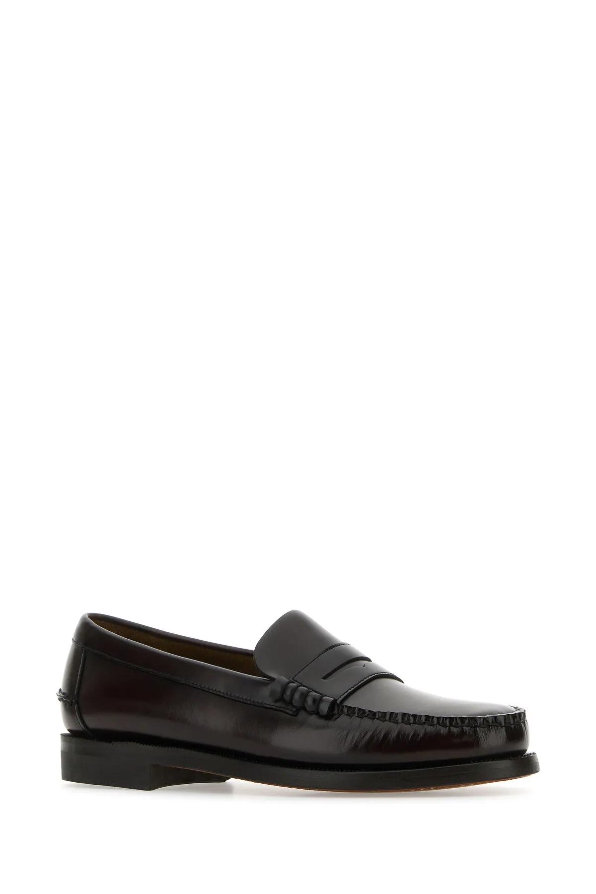 Shop Sebago Chocolate Leather Classic Dan Loafers In Brown