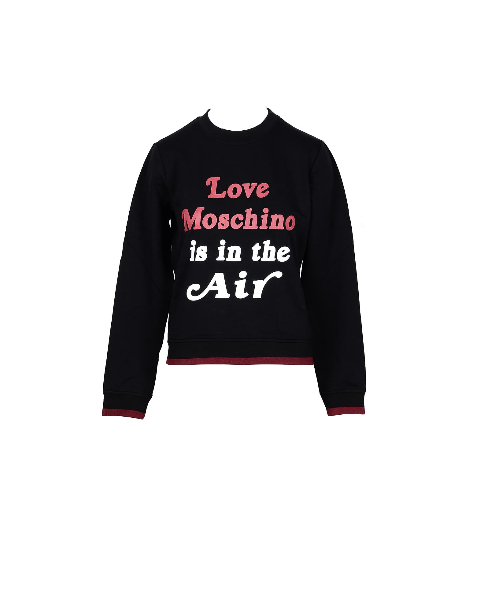 Love Moschino Love Is In The Air Black Cotton Womens Sweatshirt