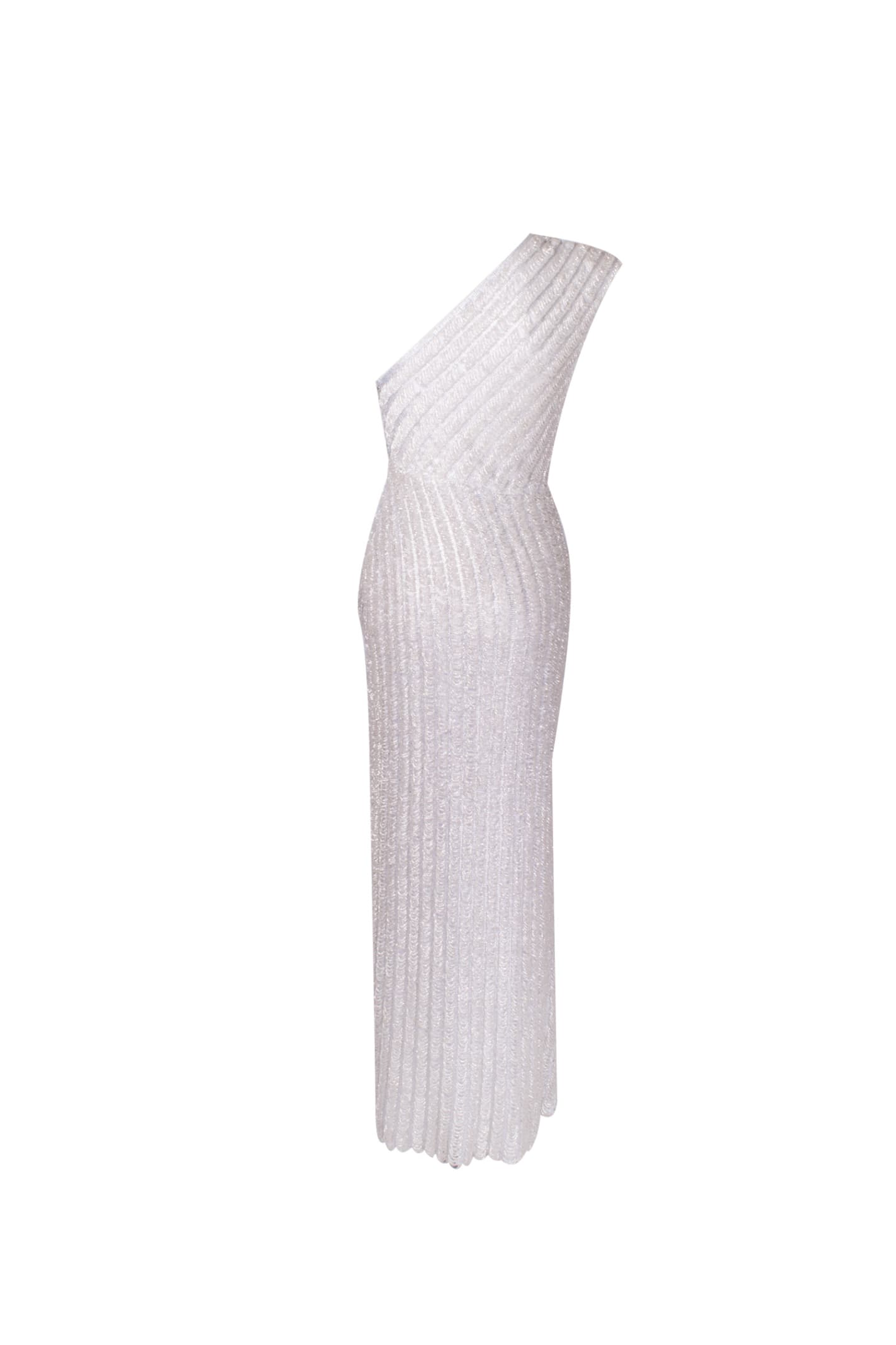 Shop Raisa Vanessa One Shoulder Sequin Maxi Dress In White