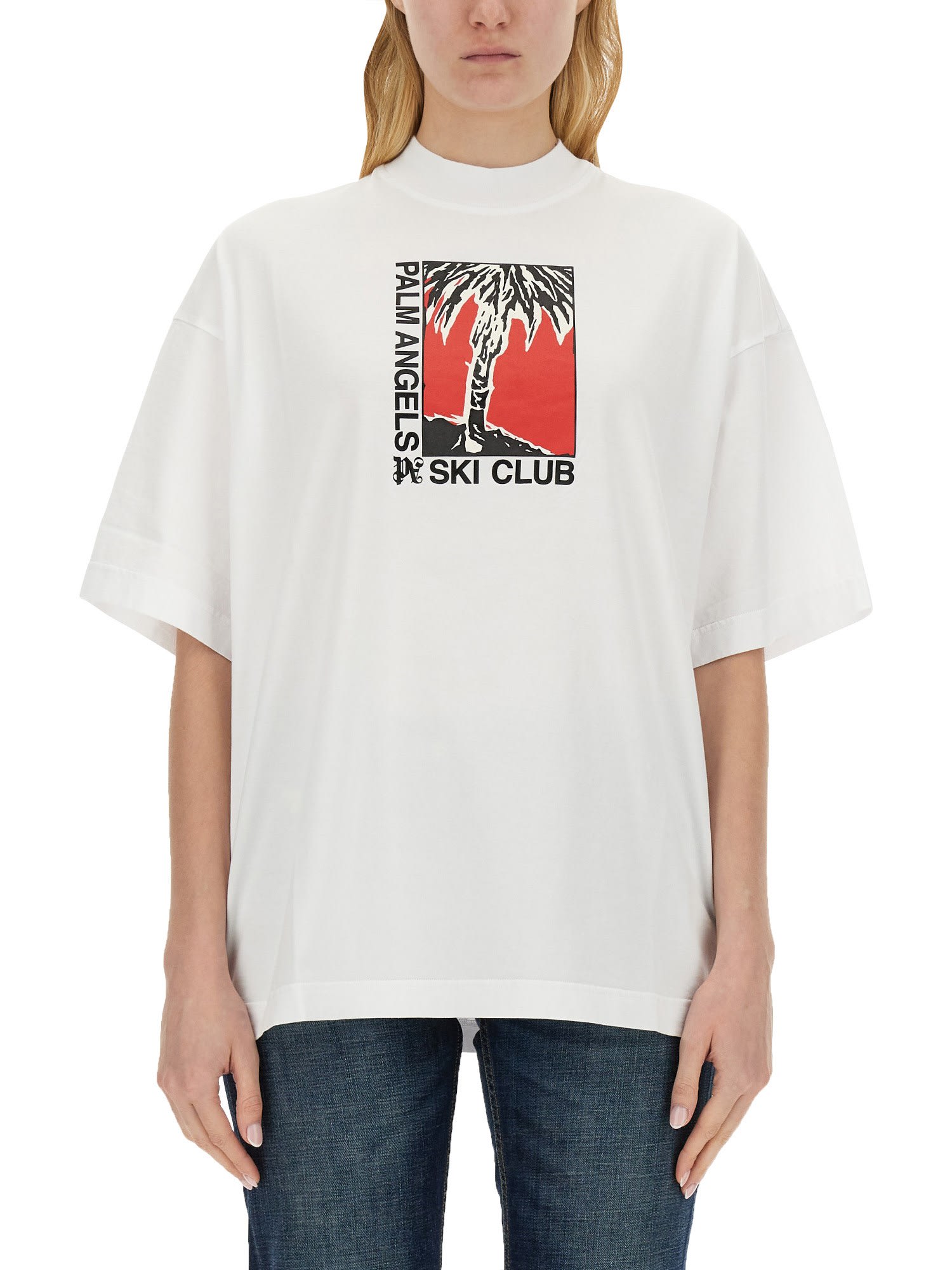 PALM ANGELS PALM SKI CLUB T-SHIRT