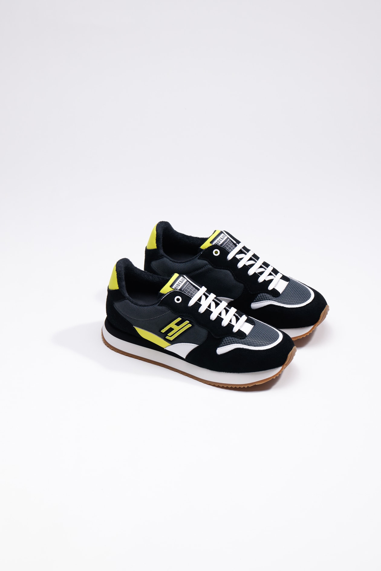 Hide&amp;jack Low Top Sneaker - Over Black Yellow