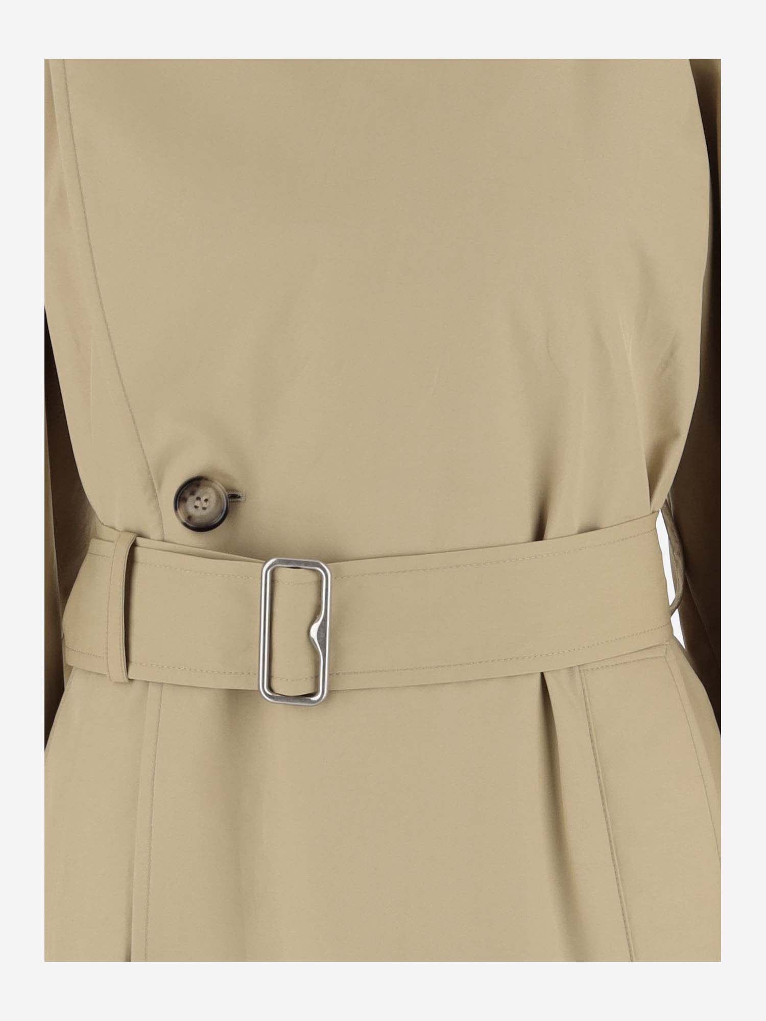 Shop Burberry Cotton Gabardine Short Trench Coat In Beige