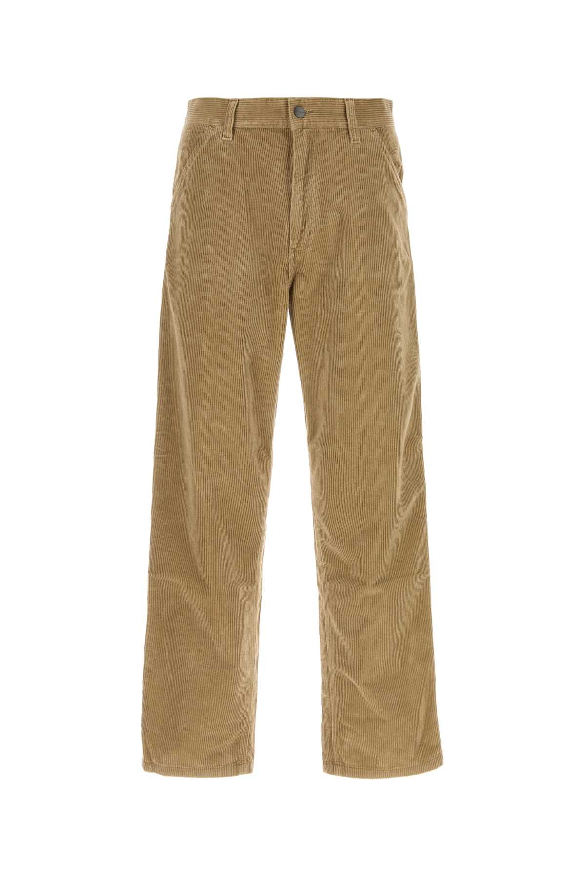 Carhartt Beige Corduroy Single Knee Pant In Brown