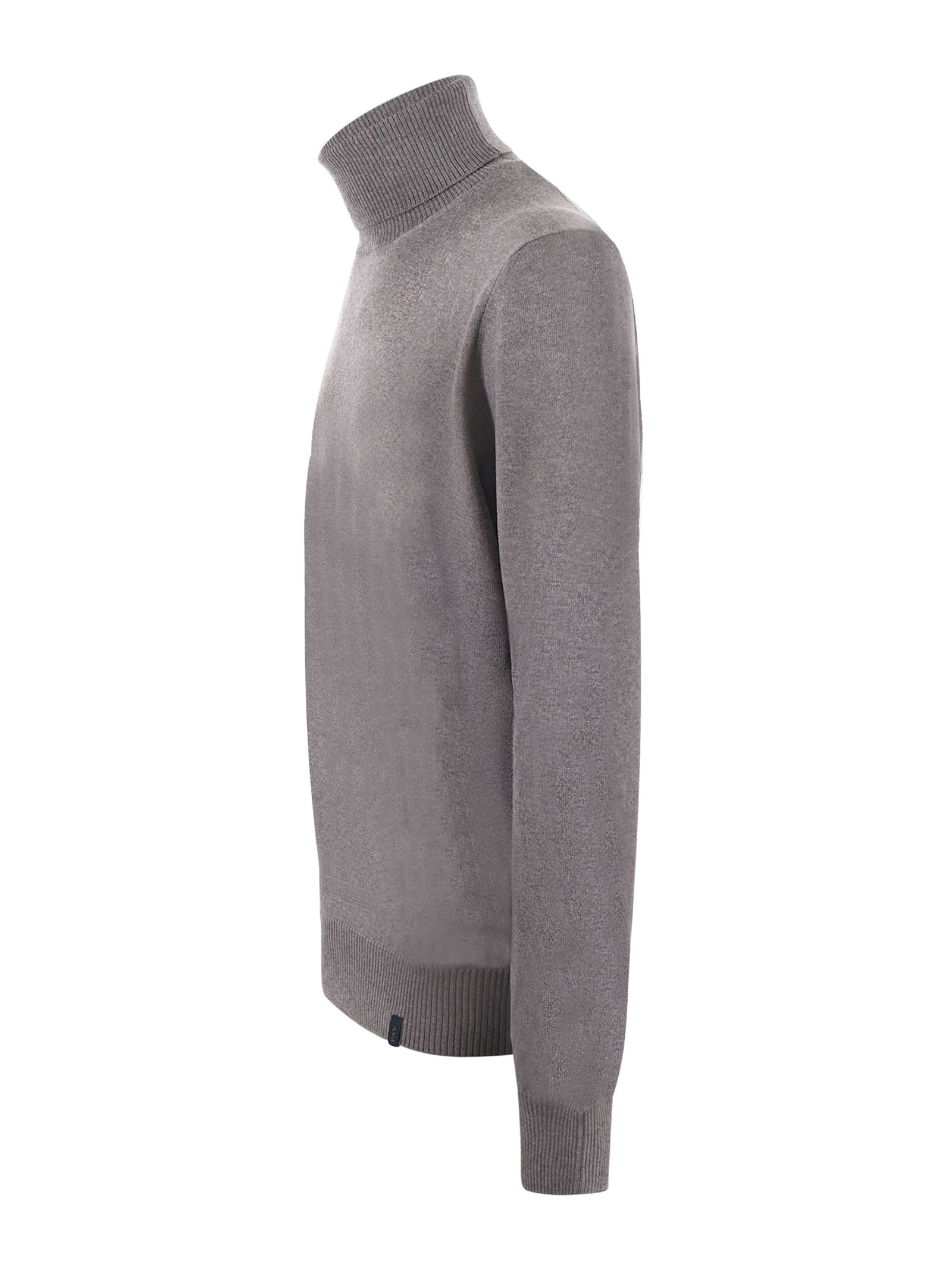 Shop Fay Turtleneck In Dove Grey