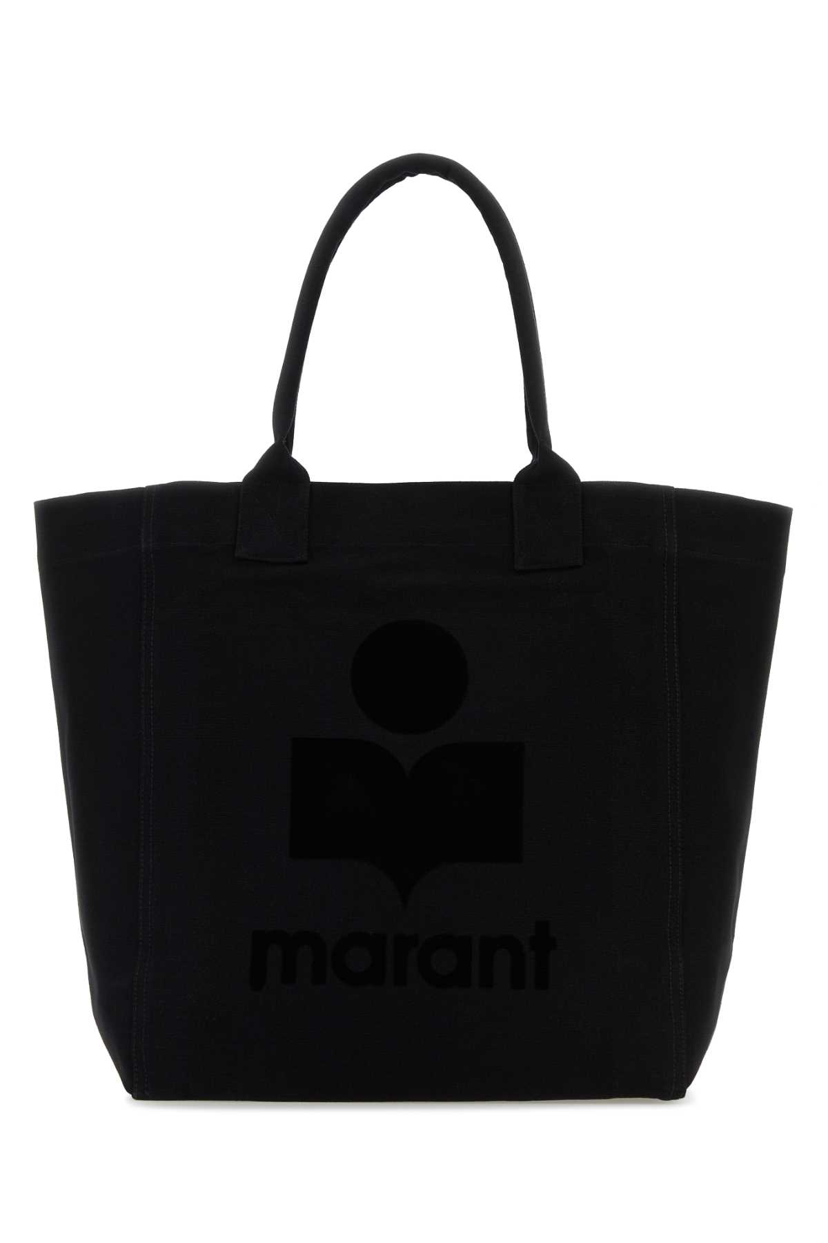 ISABEL MARANT BLACK COTTON YENKY SHOPPING BAG 