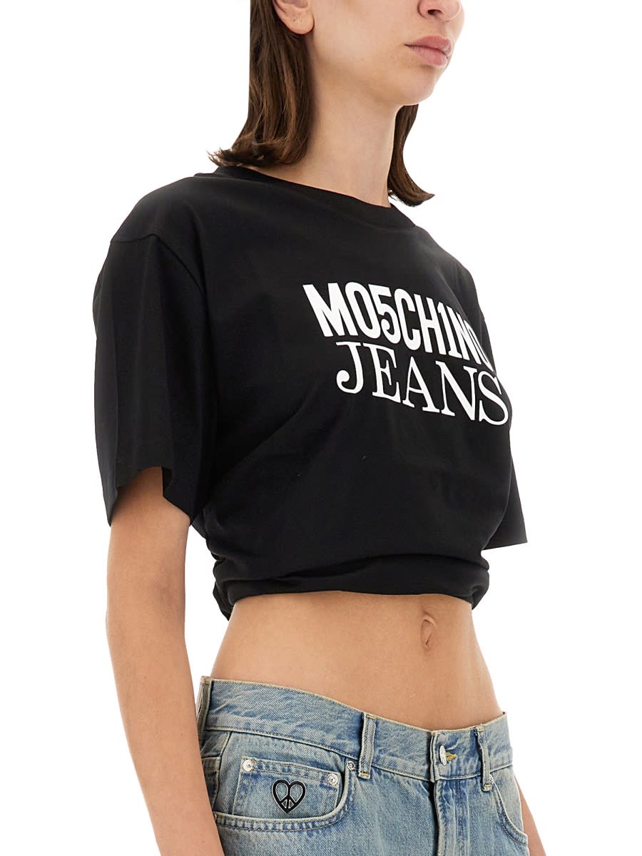 Shop M05ch1n0 Jeans T-shirt With Logo In Black