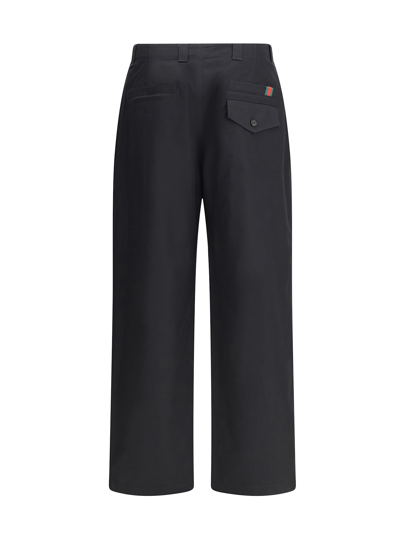 Gucci Men Cotton Pants In Black