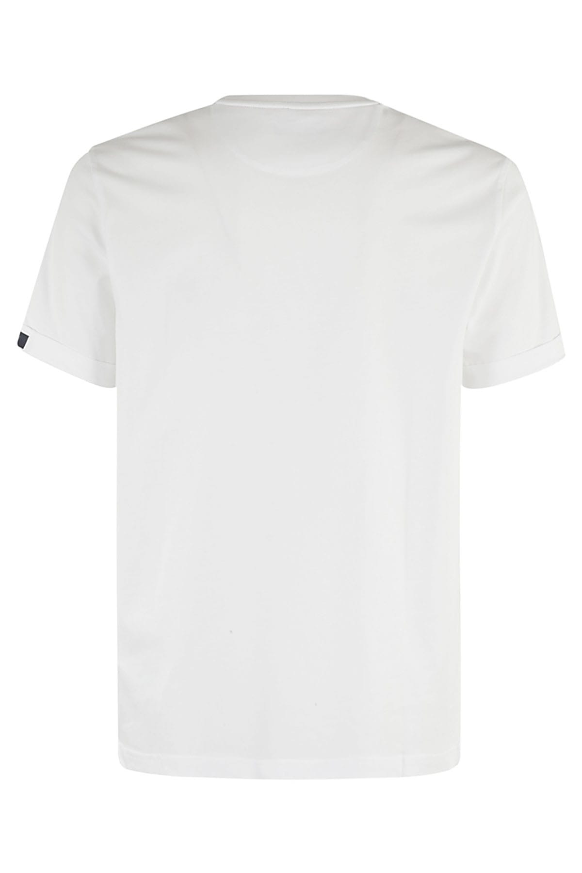 Shop Fay T-shirt Blue Tag In Bianco