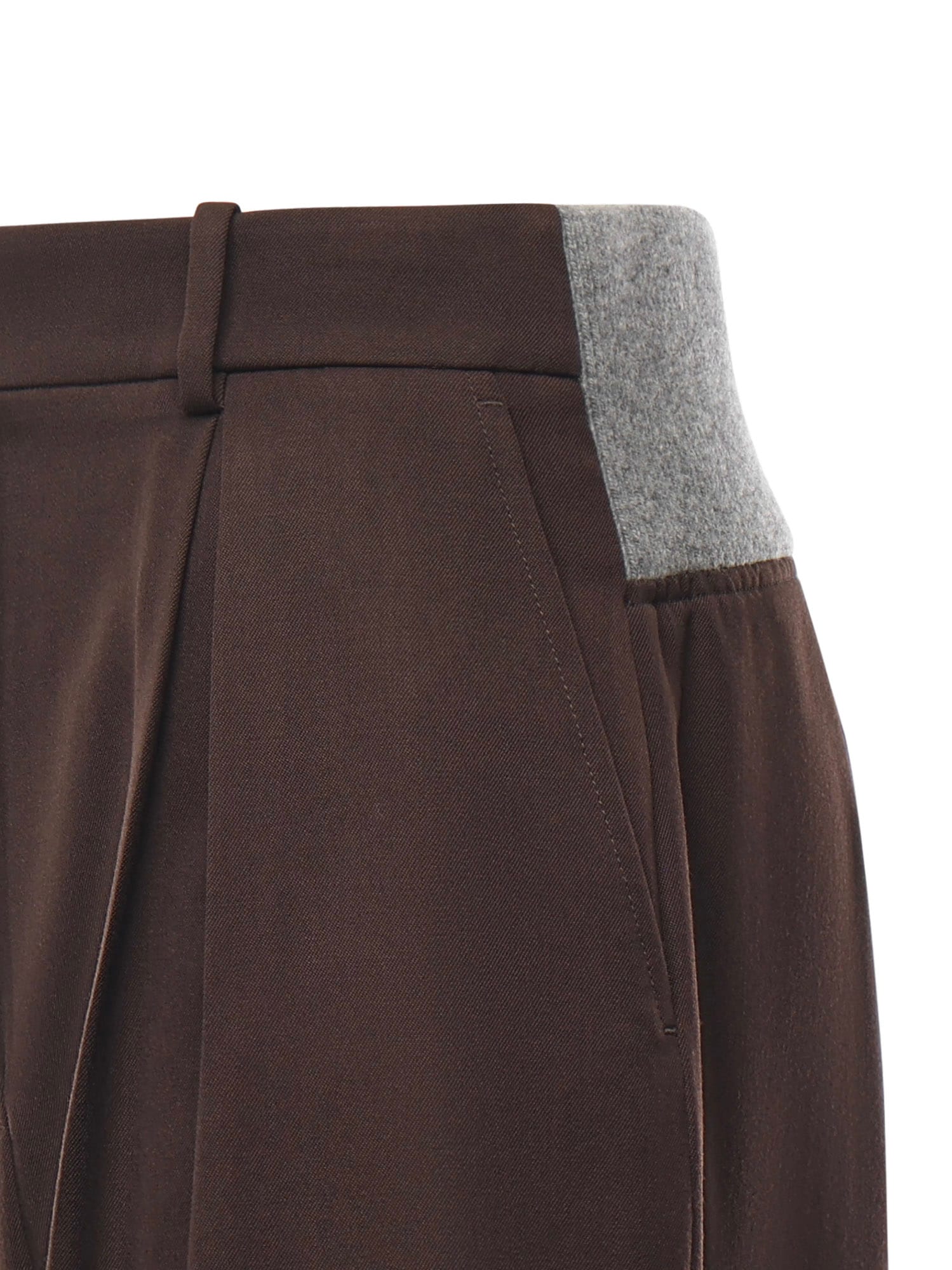 Loewe Wool Trousers In Brown