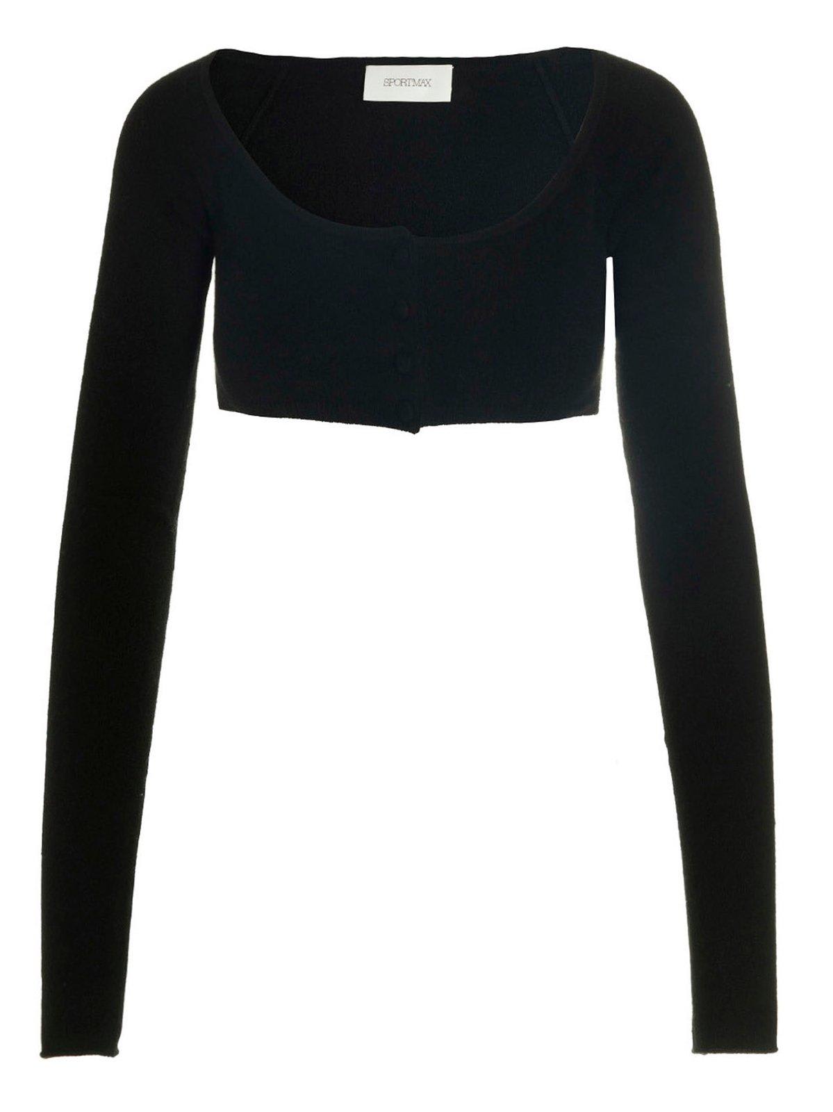 Max Mara Cropped Long-sleeved Knitted Jumper